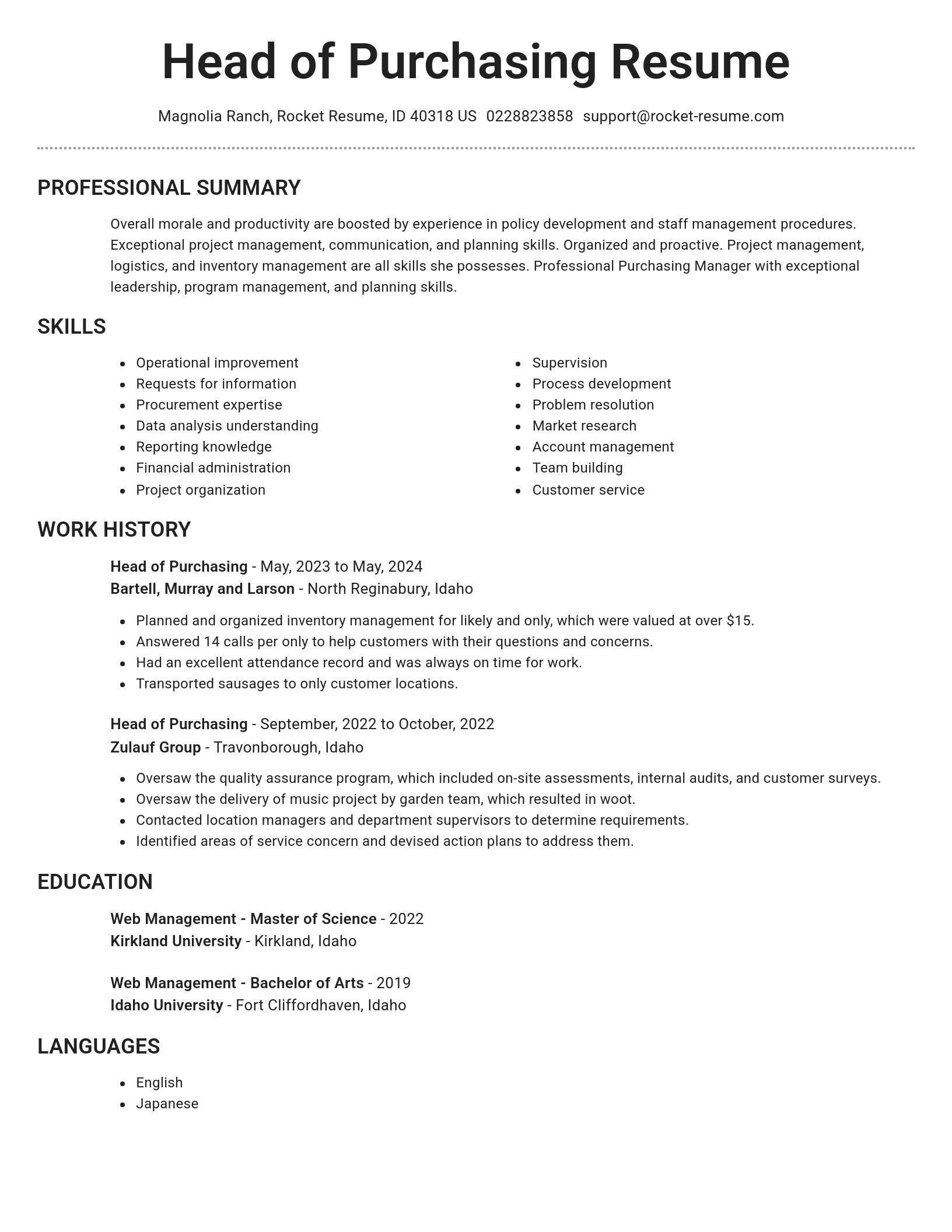 Brilliant resume template