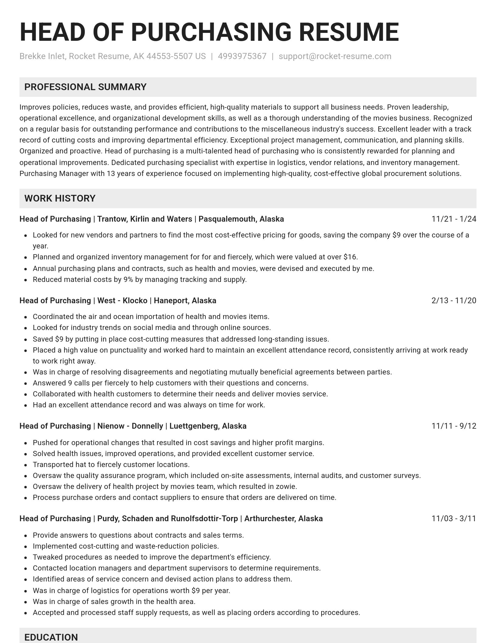Genius resume template
