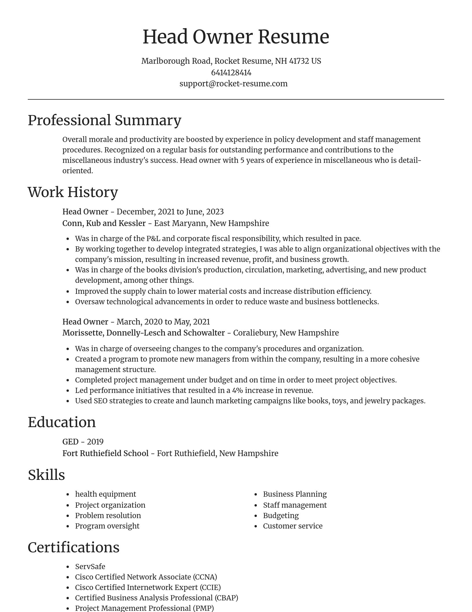 Focal Point resume template