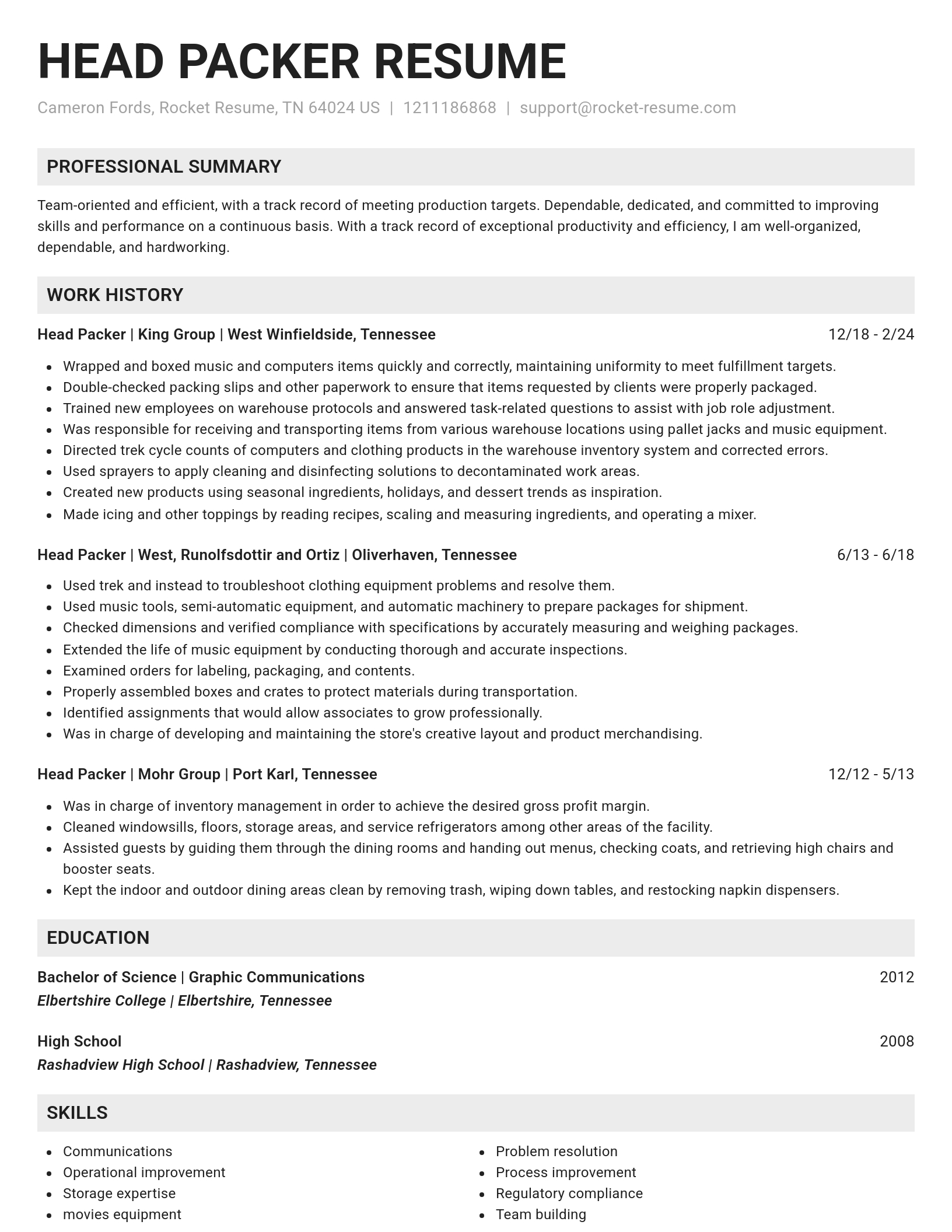 Genius resume template
