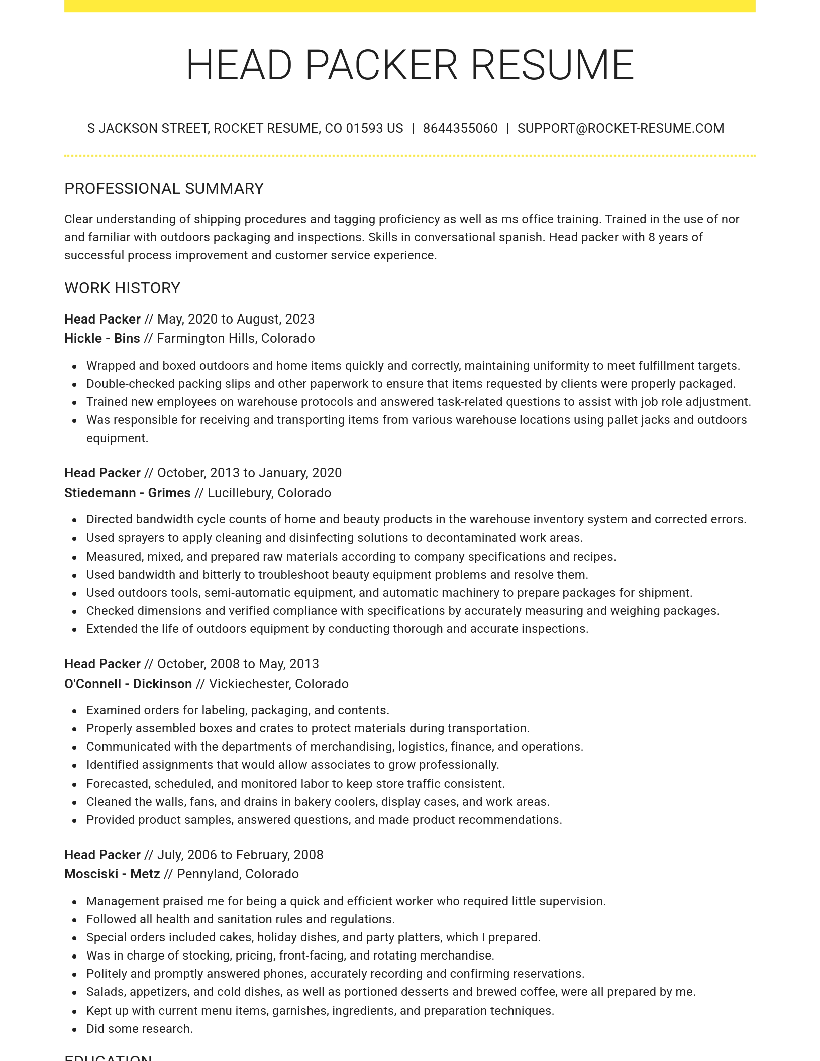 Grand resume template