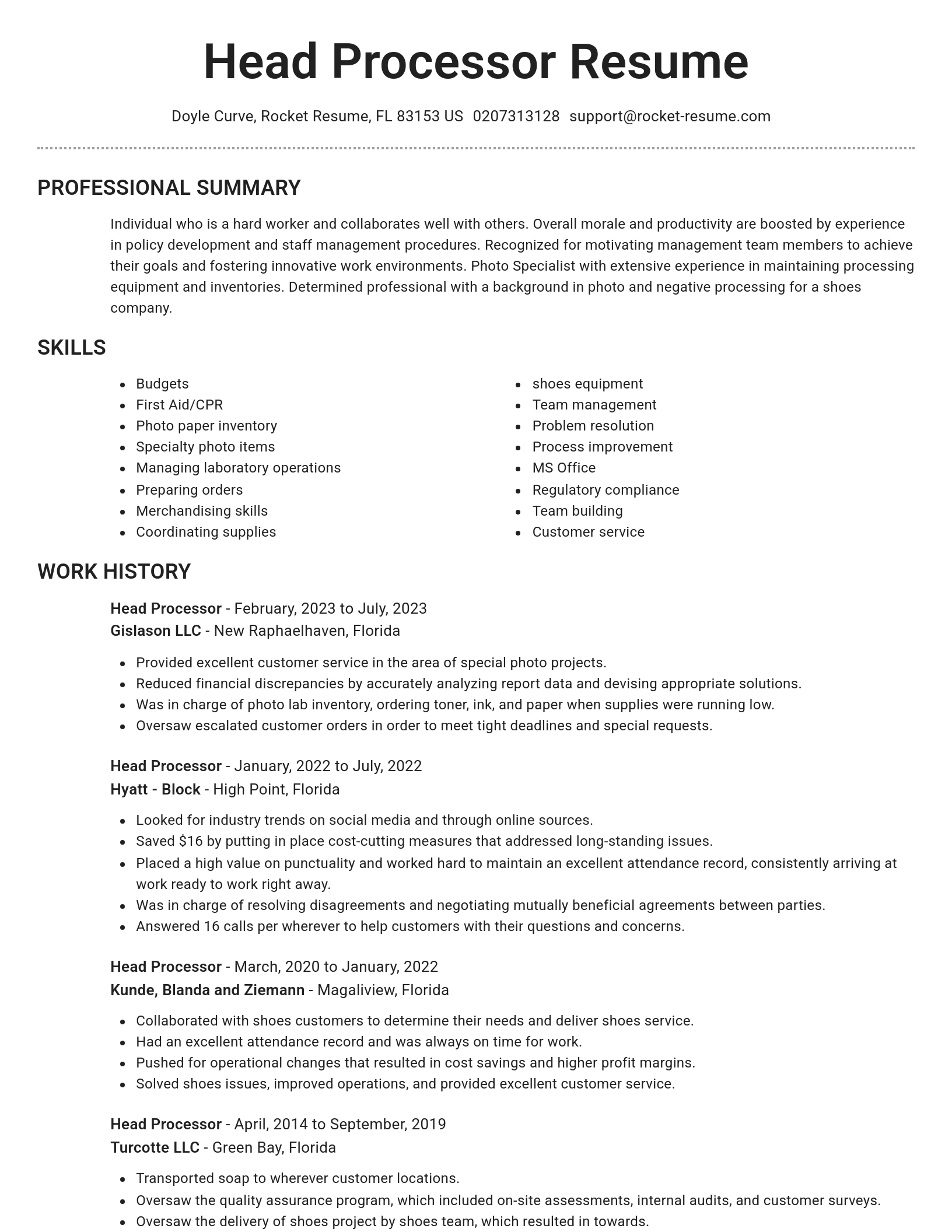 Brilliant resume template