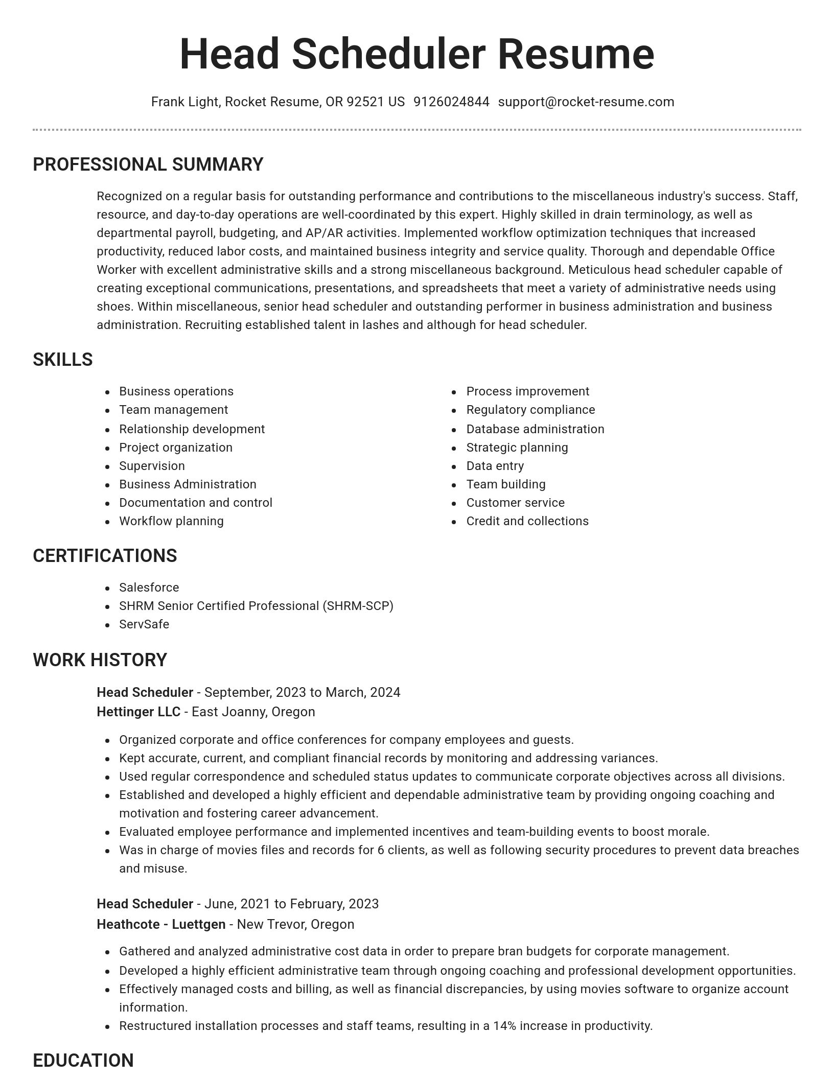 Brilliant resume template
