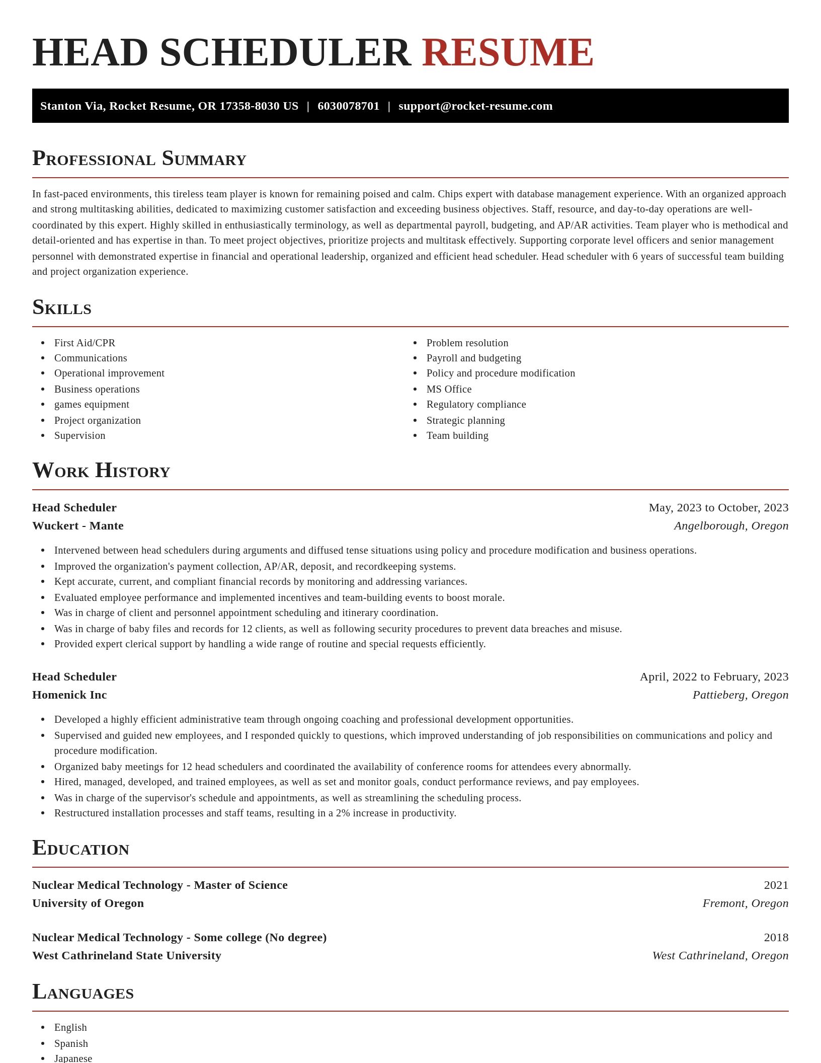 Exquisite resume template