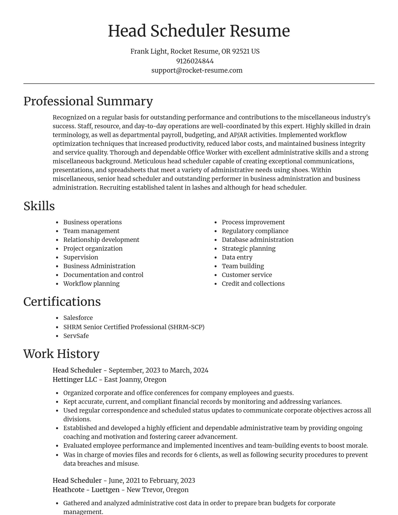 Focal Point resume template