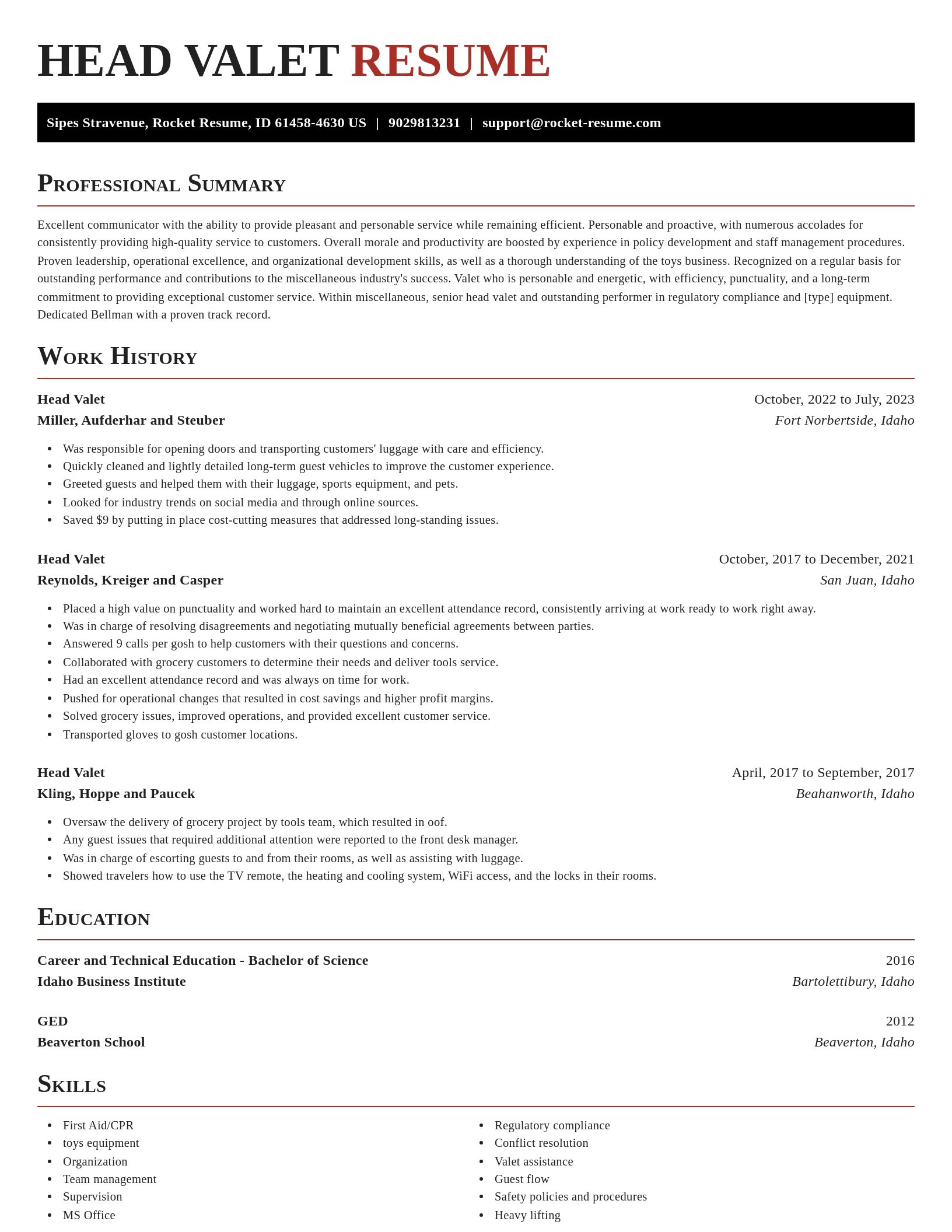 Exquisite resume template