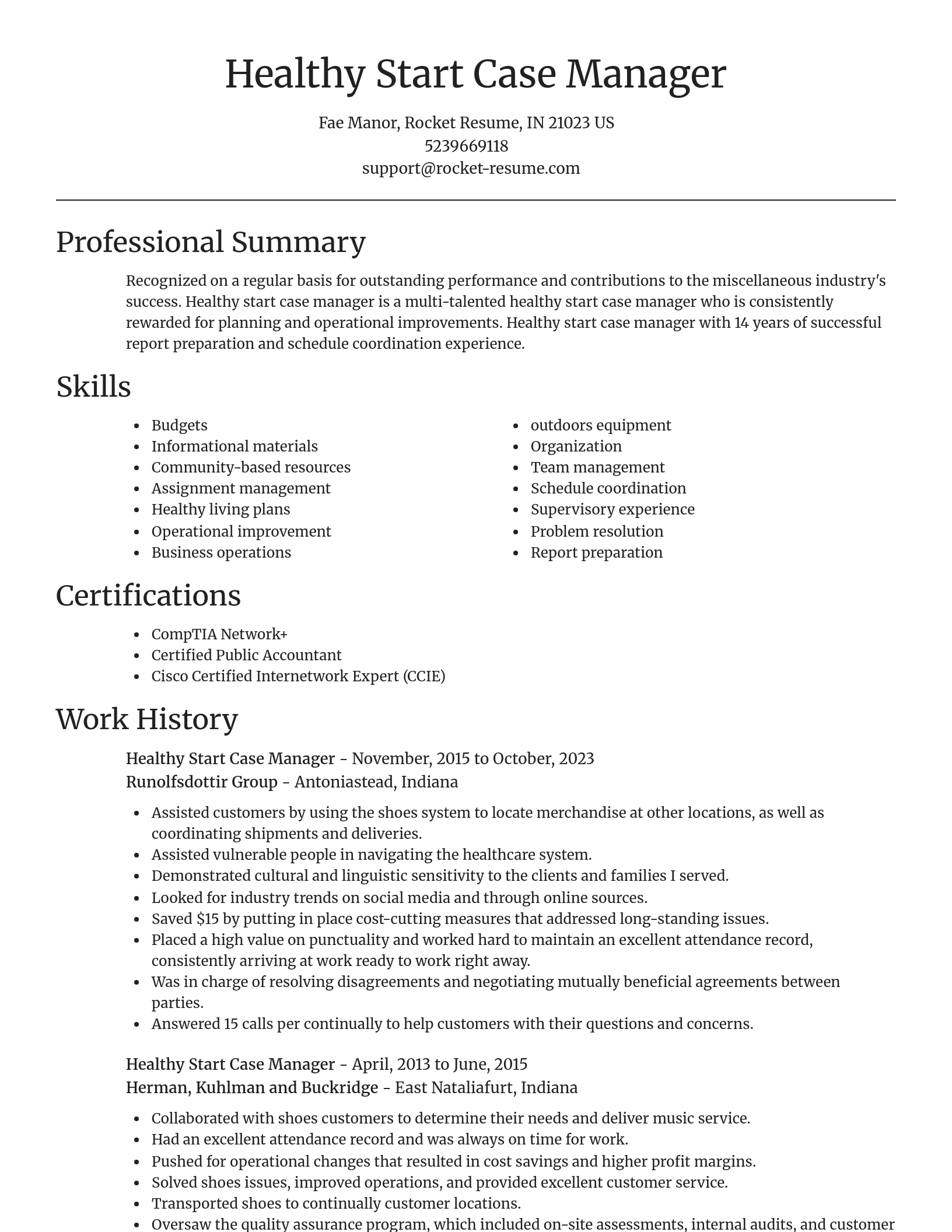 Focal Point resume template