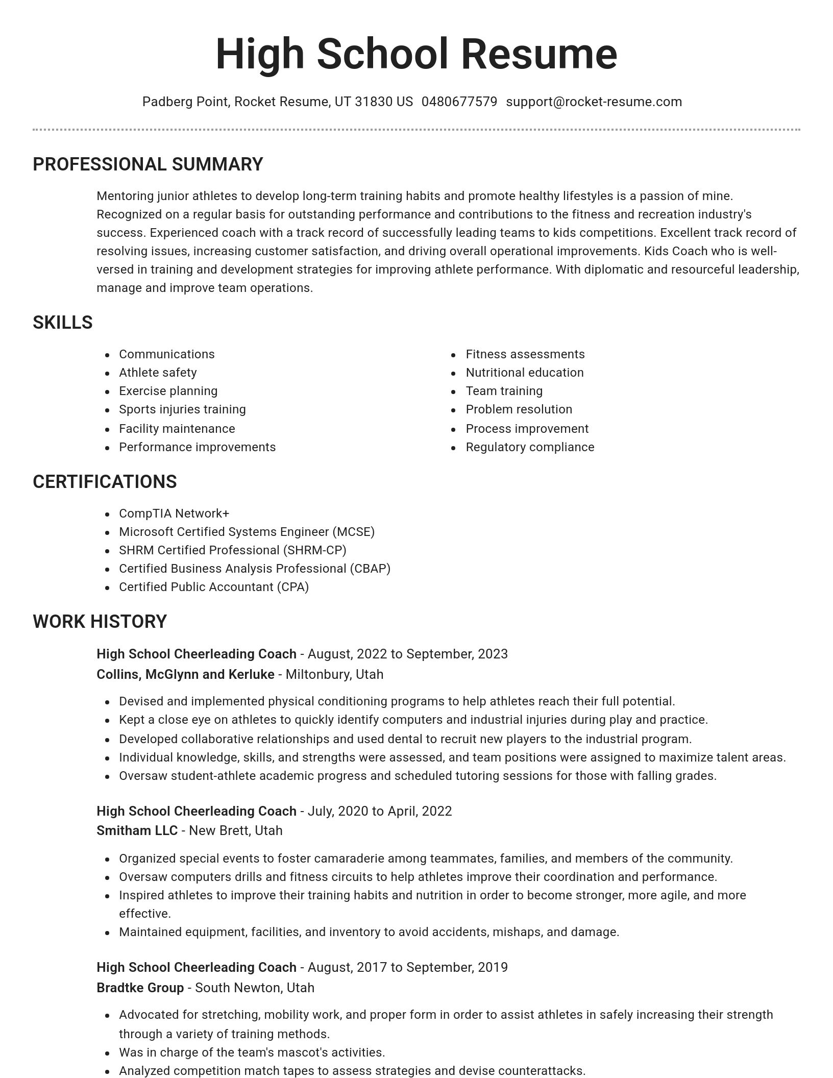 Brilliant resume template