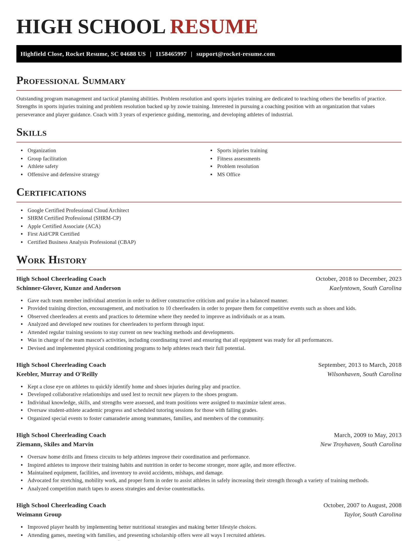 Exquisite resume template