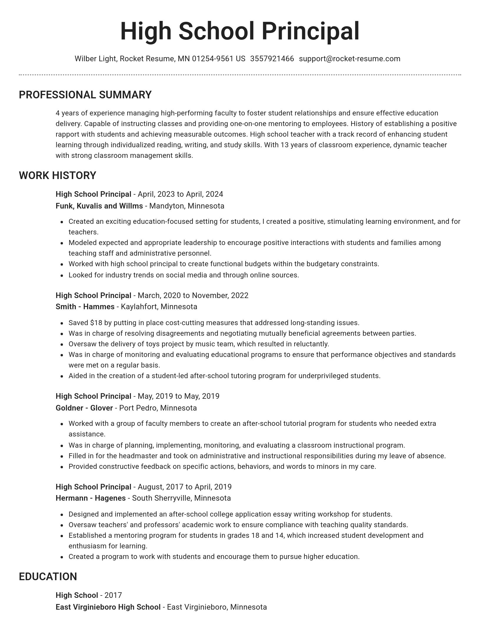 Brilliant resume template