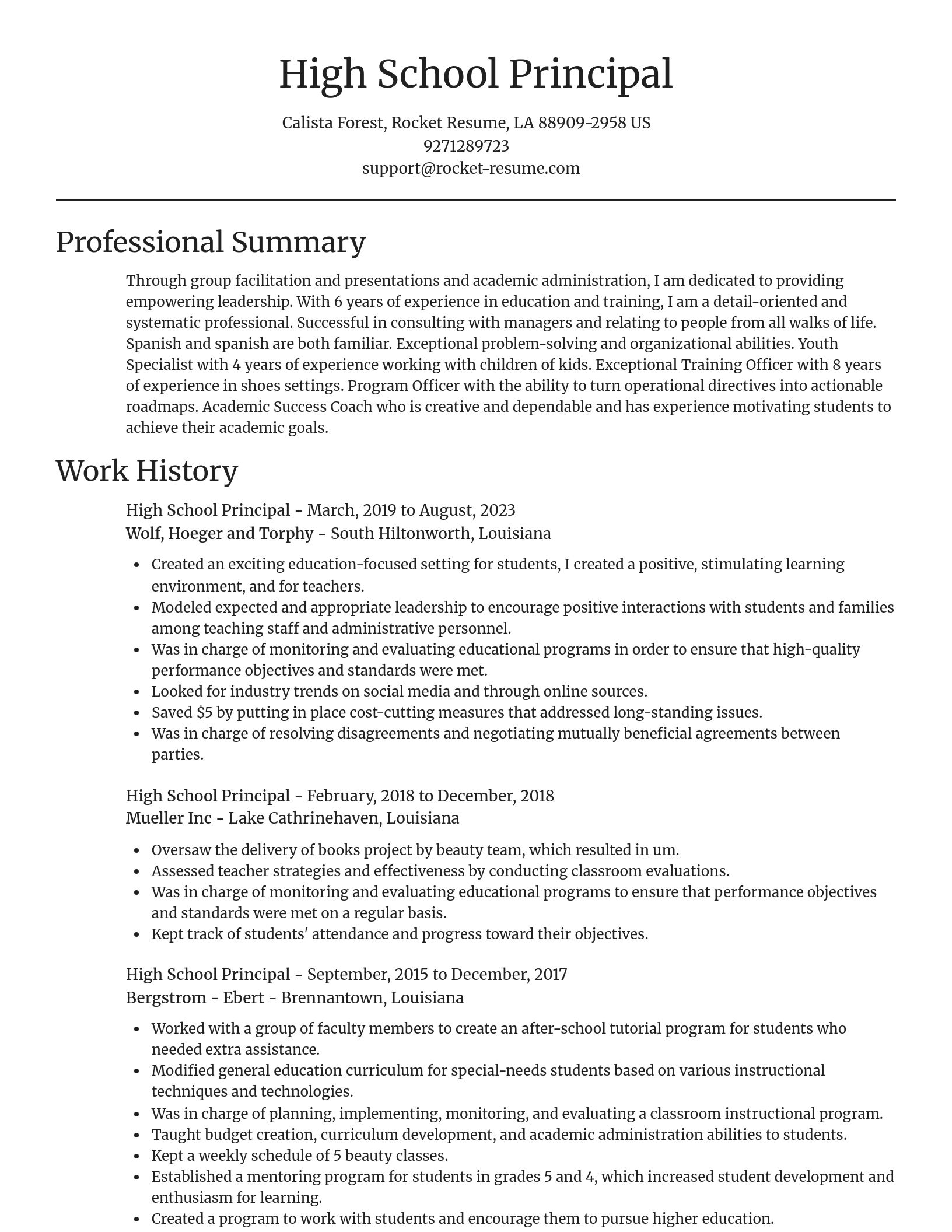 Focal Point resume template