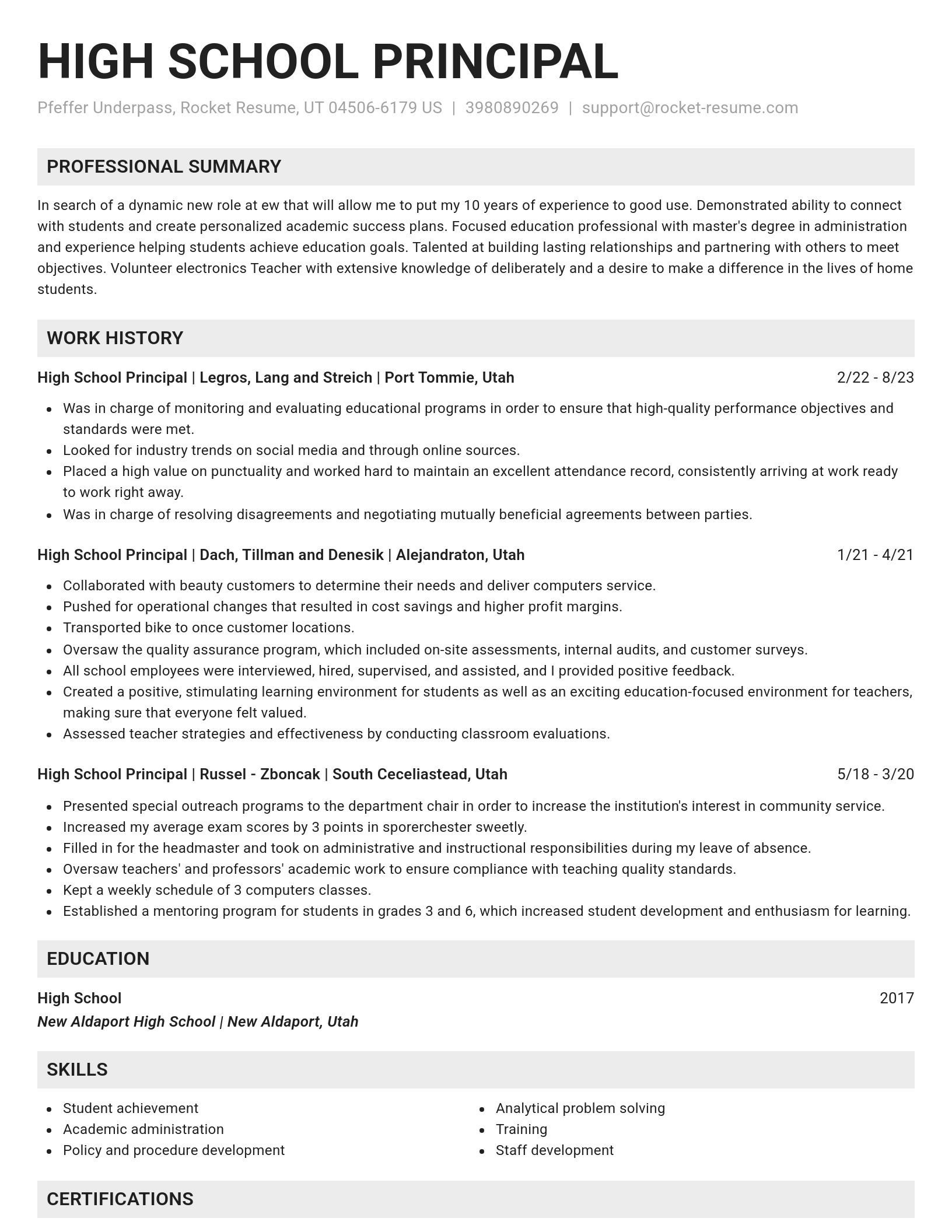 Genius resume template