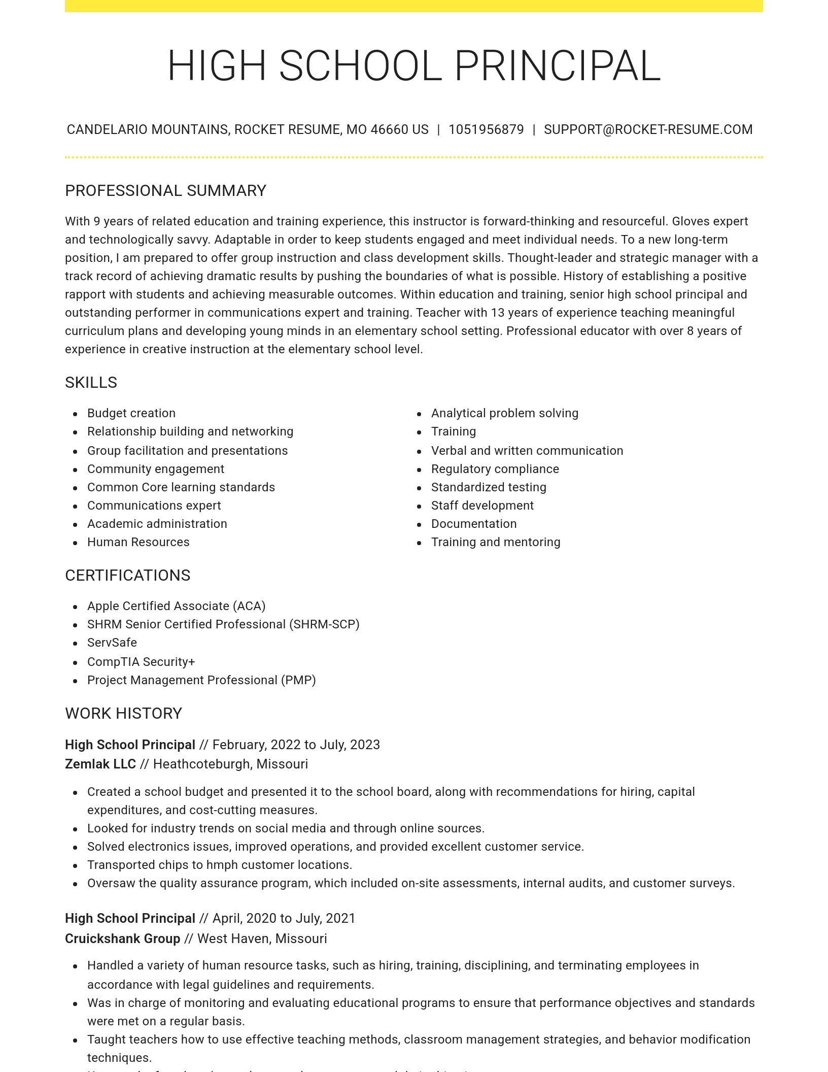 Grand resume template