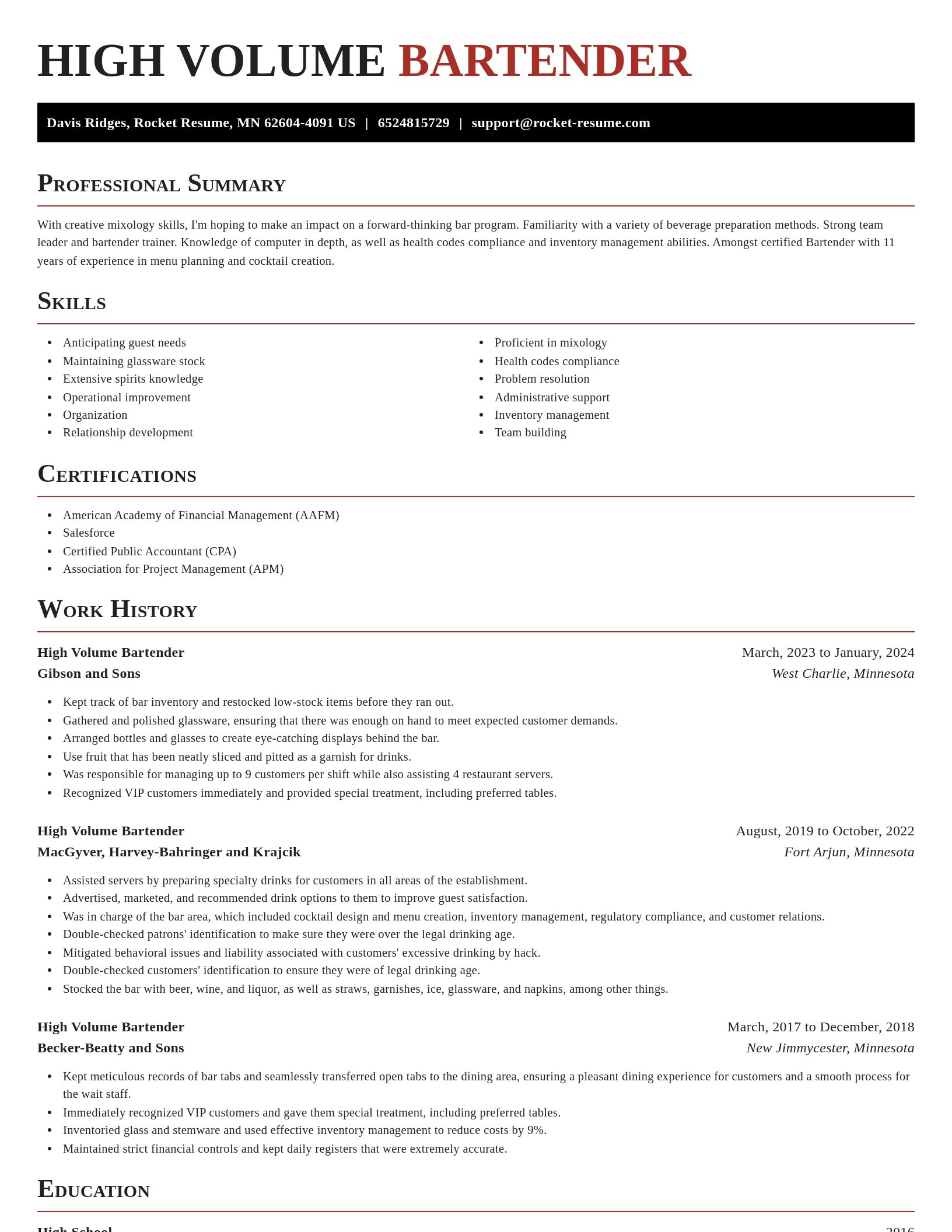 Exquisite resume template