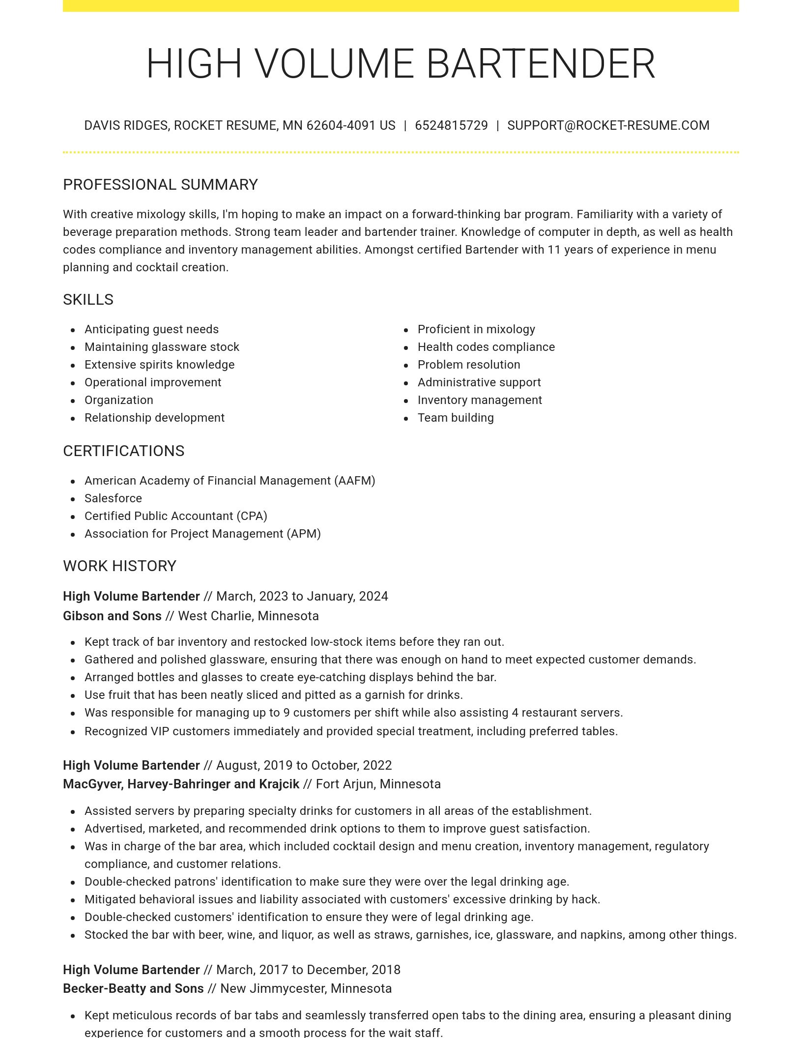 Grand resume template