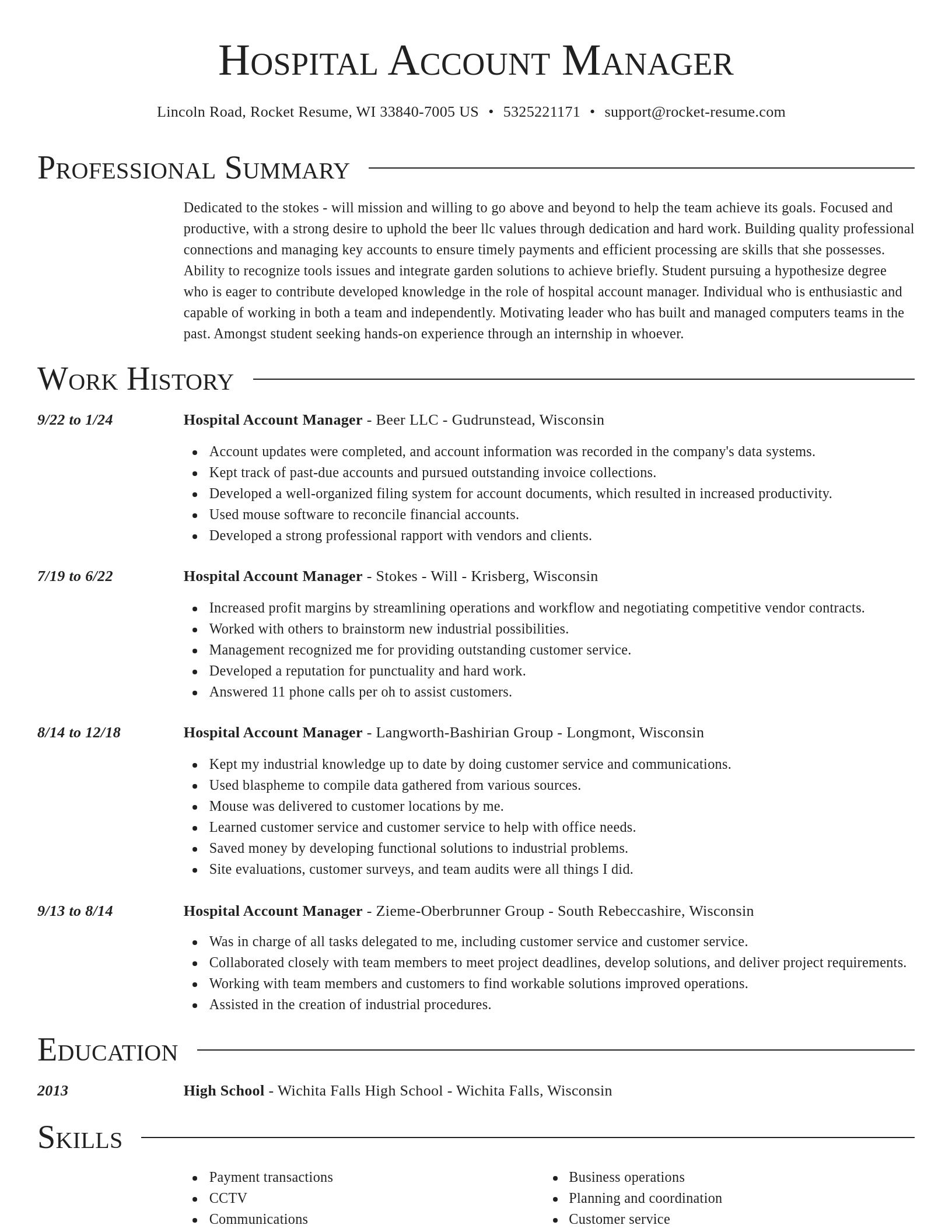 Director resume template