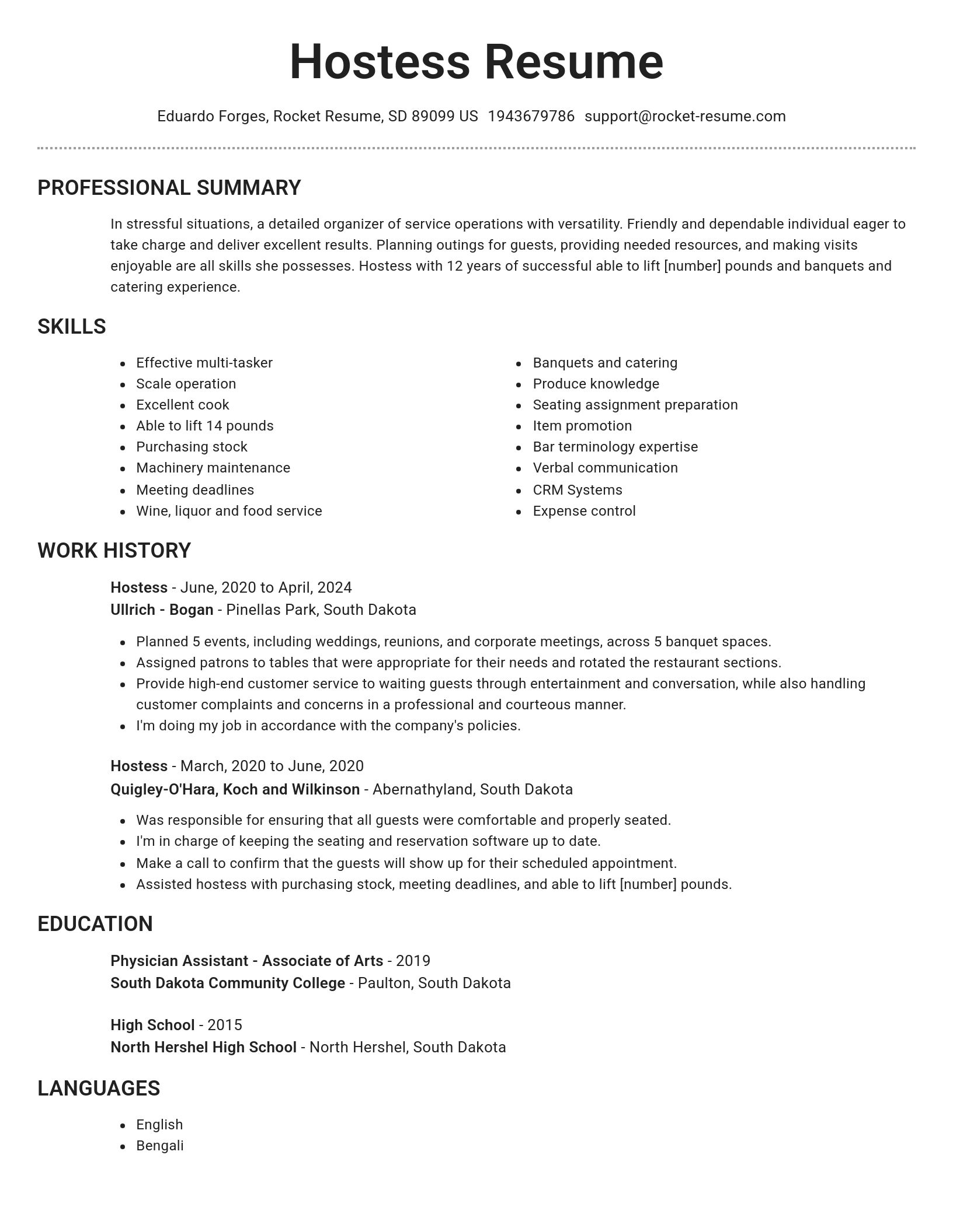 Brilliant resume template