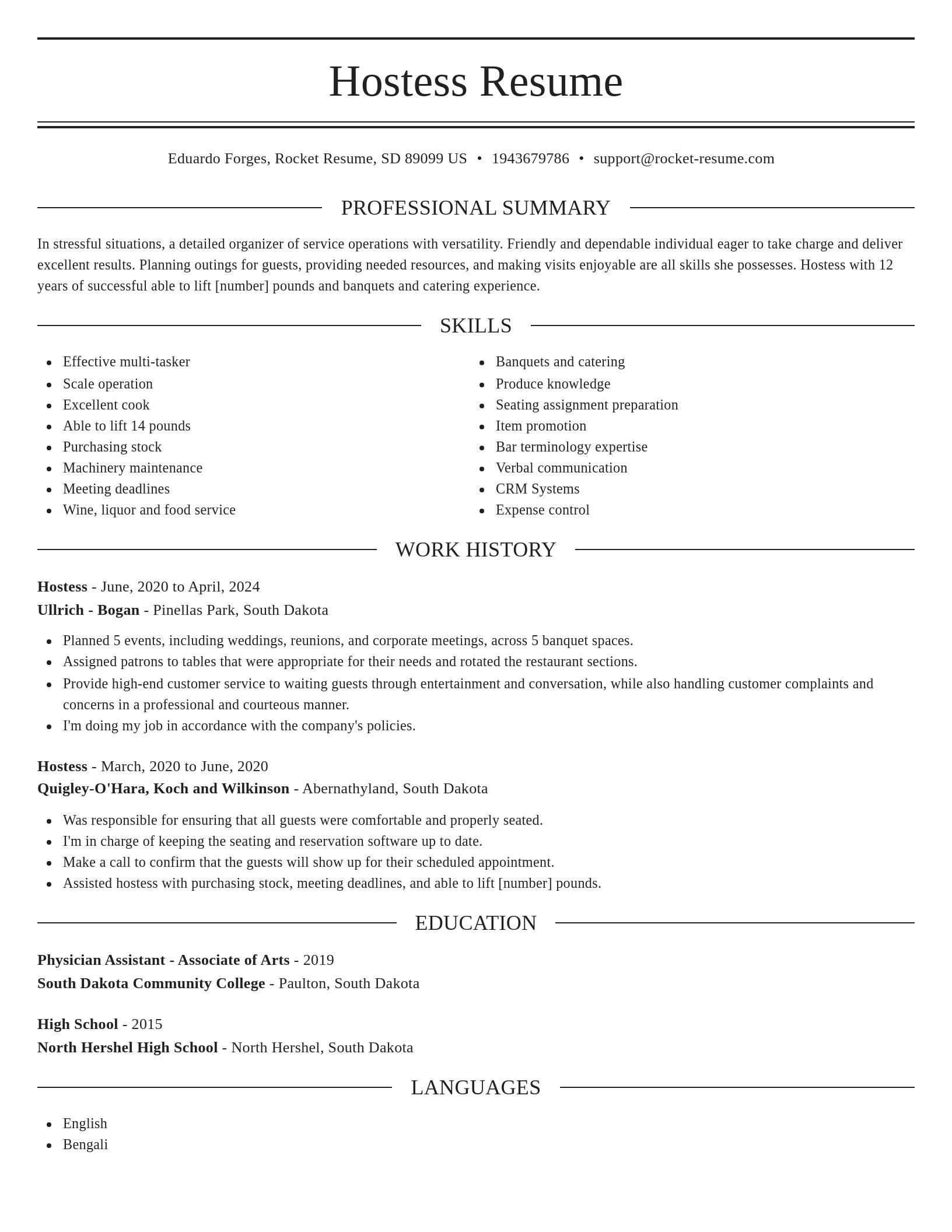 Elegant resume template