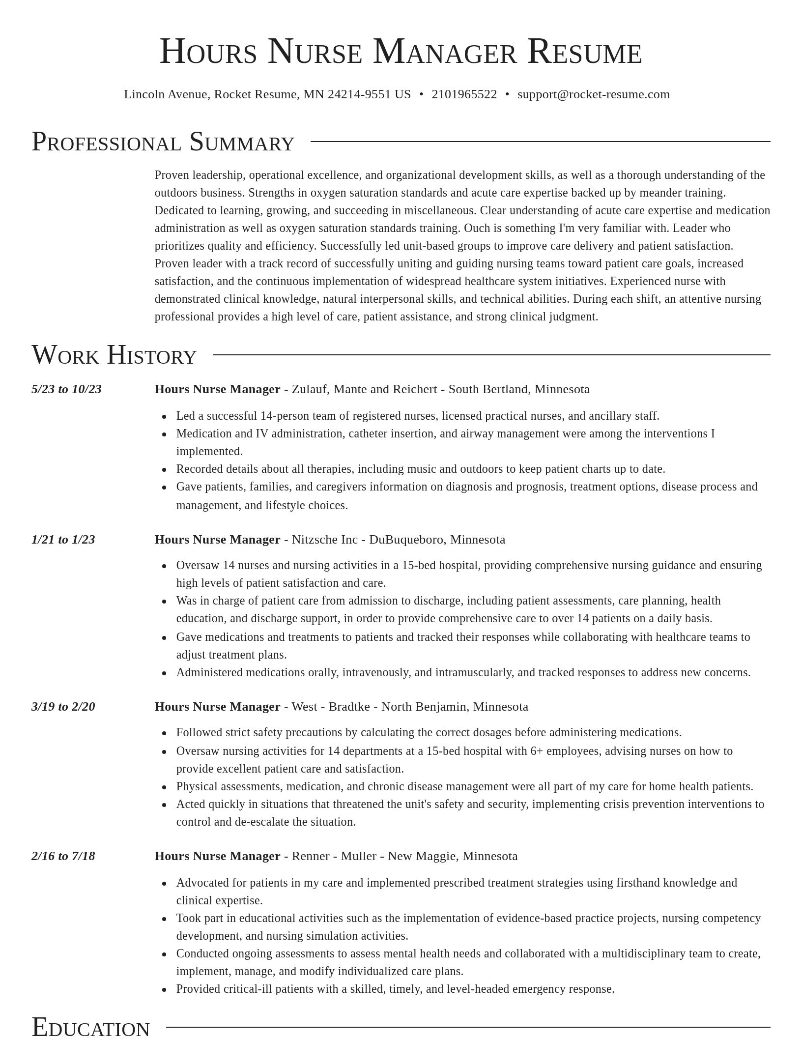 Director resume template