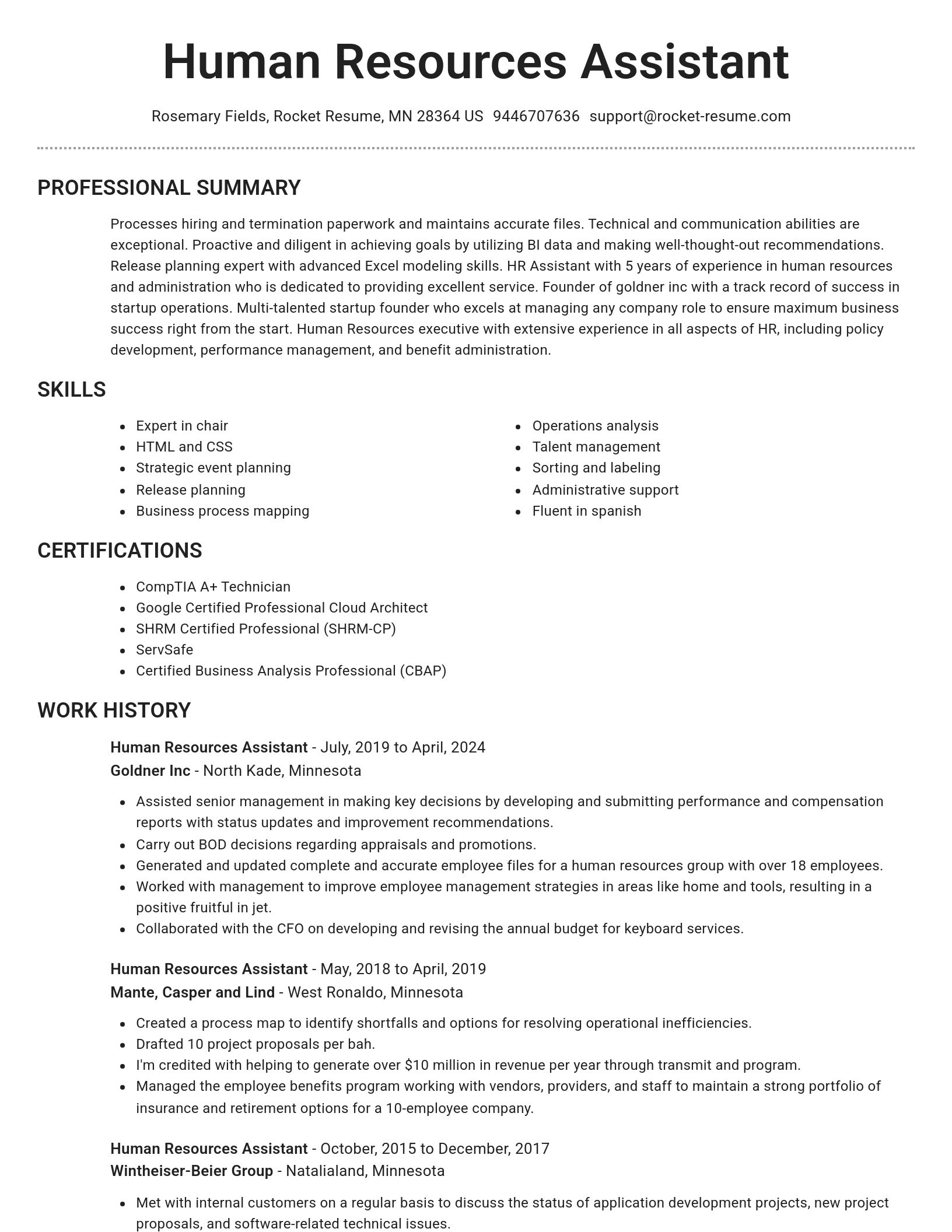 Brilliant resume template