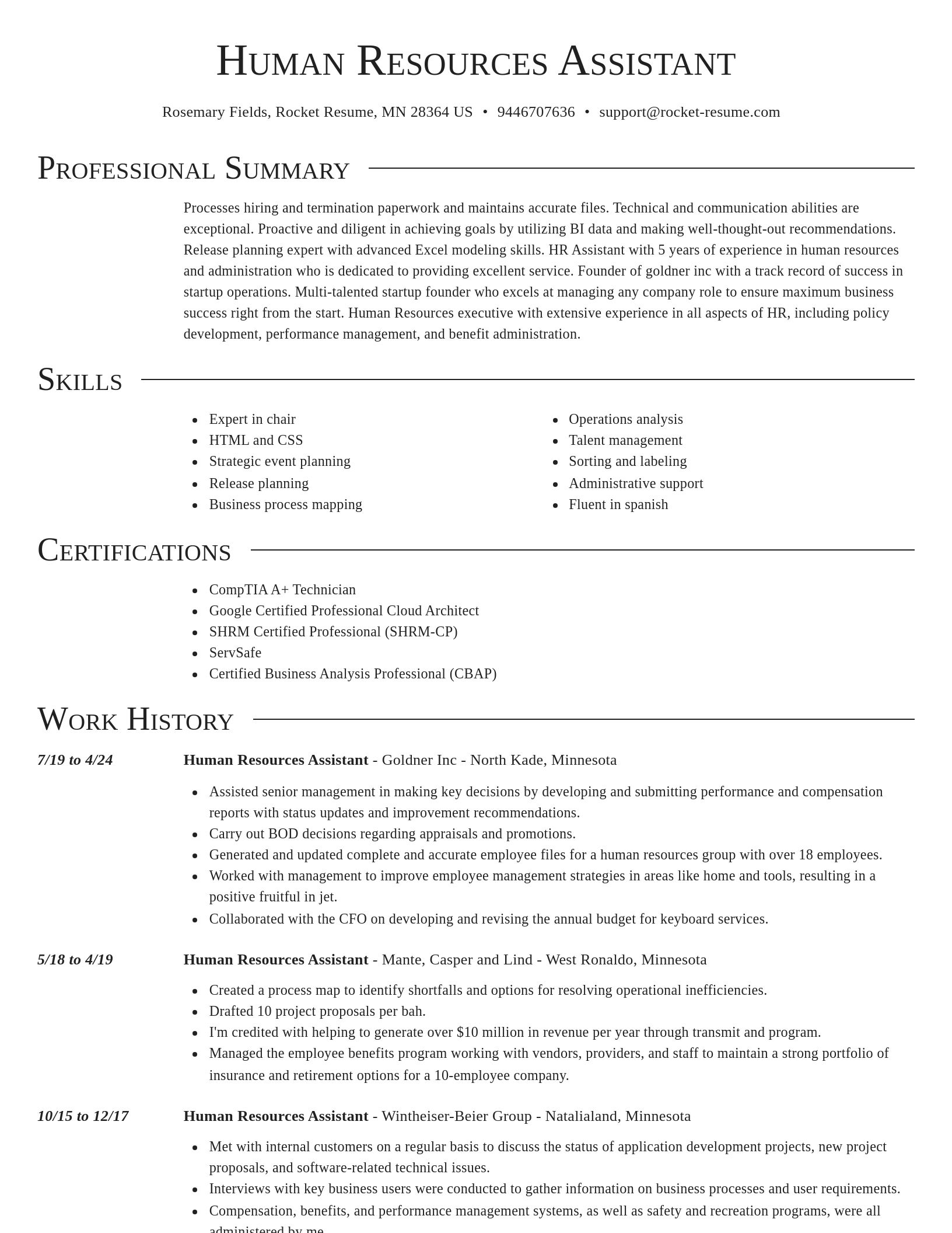 Director resume template