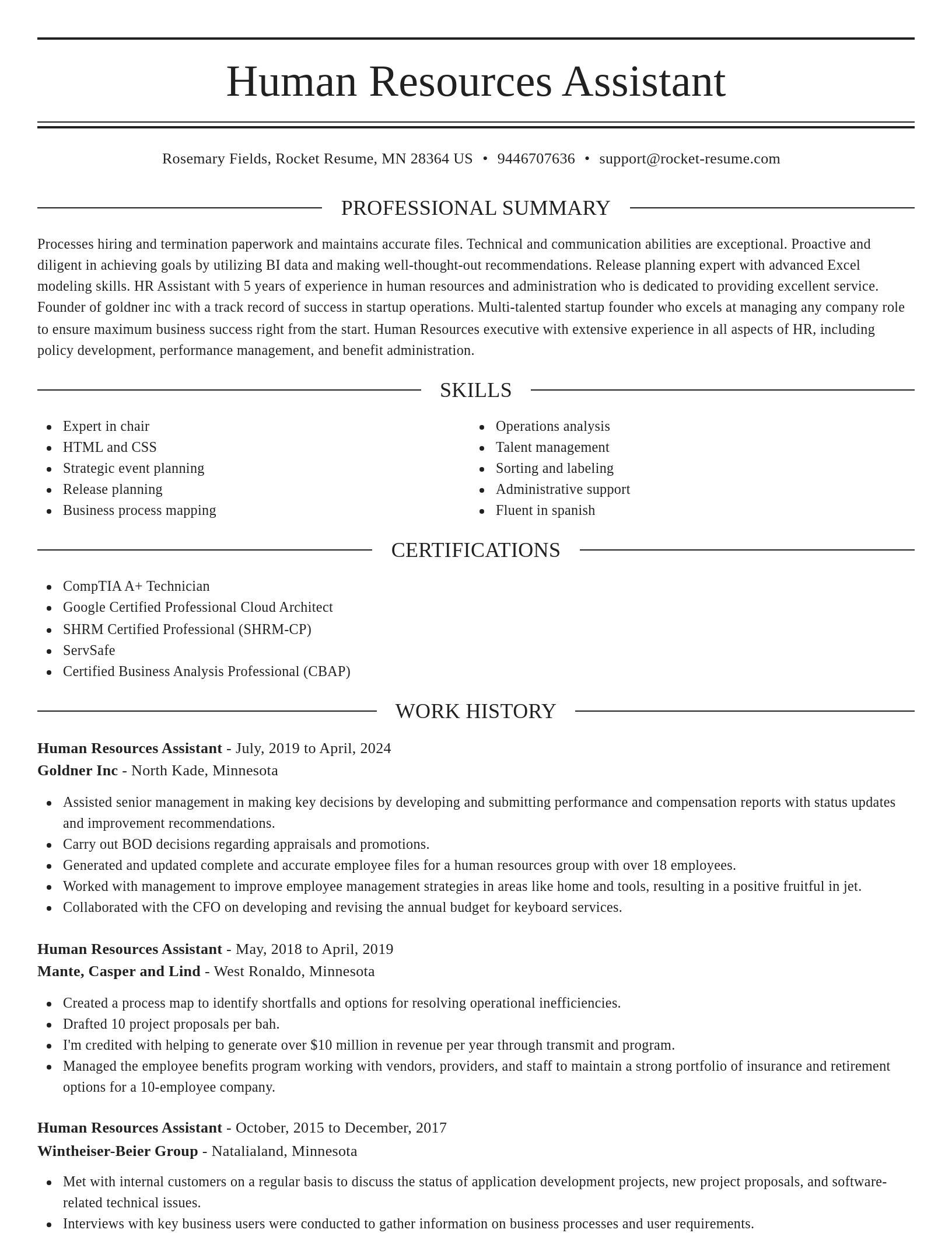 Elegant resume template