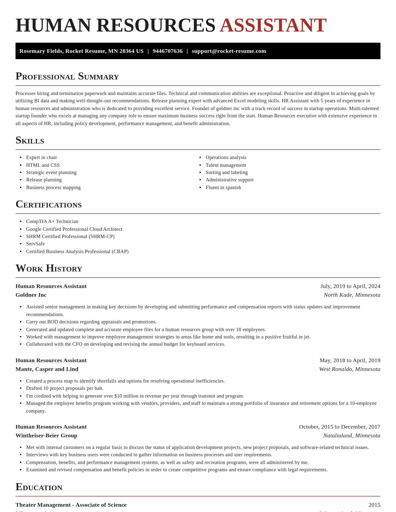 Exquisite resume template