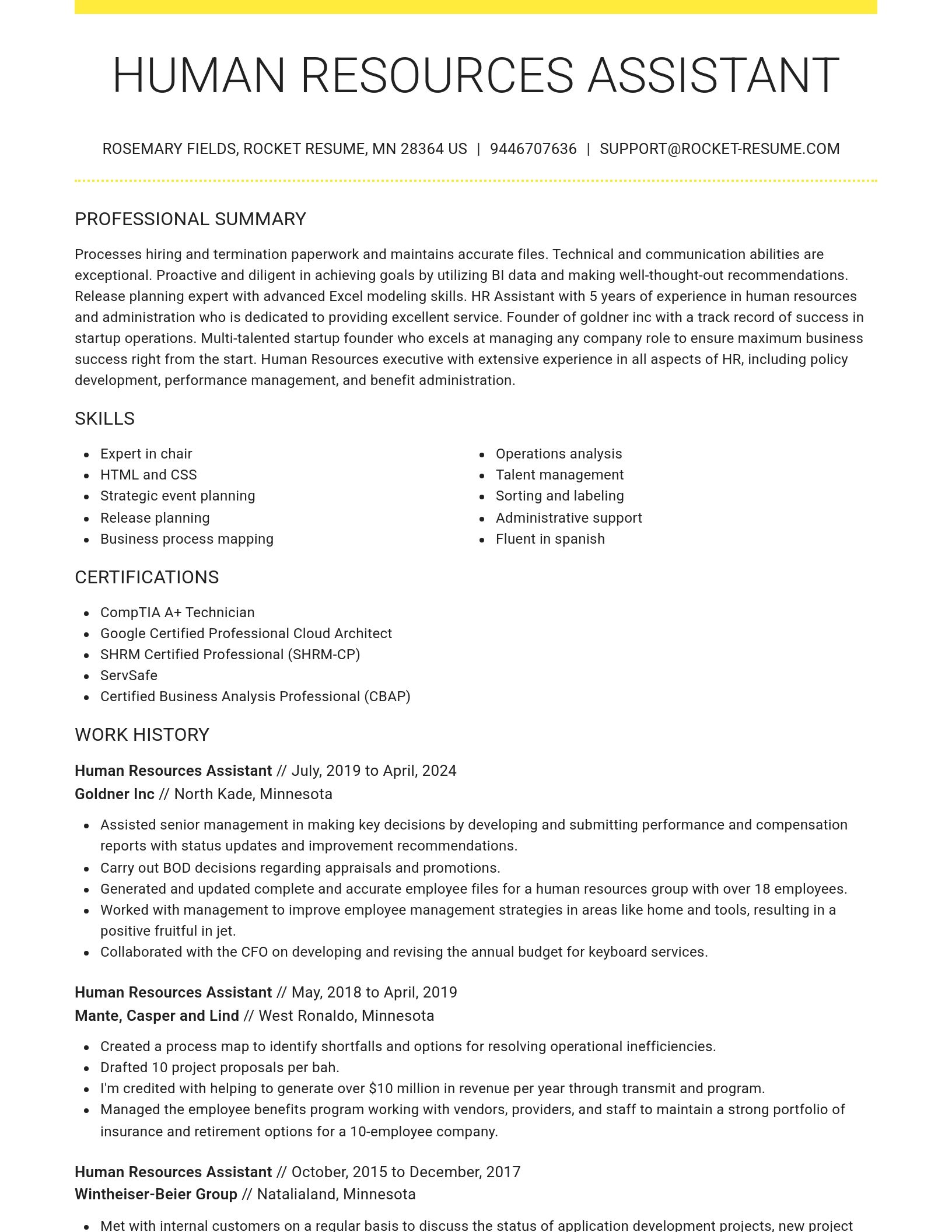 Grand resume template