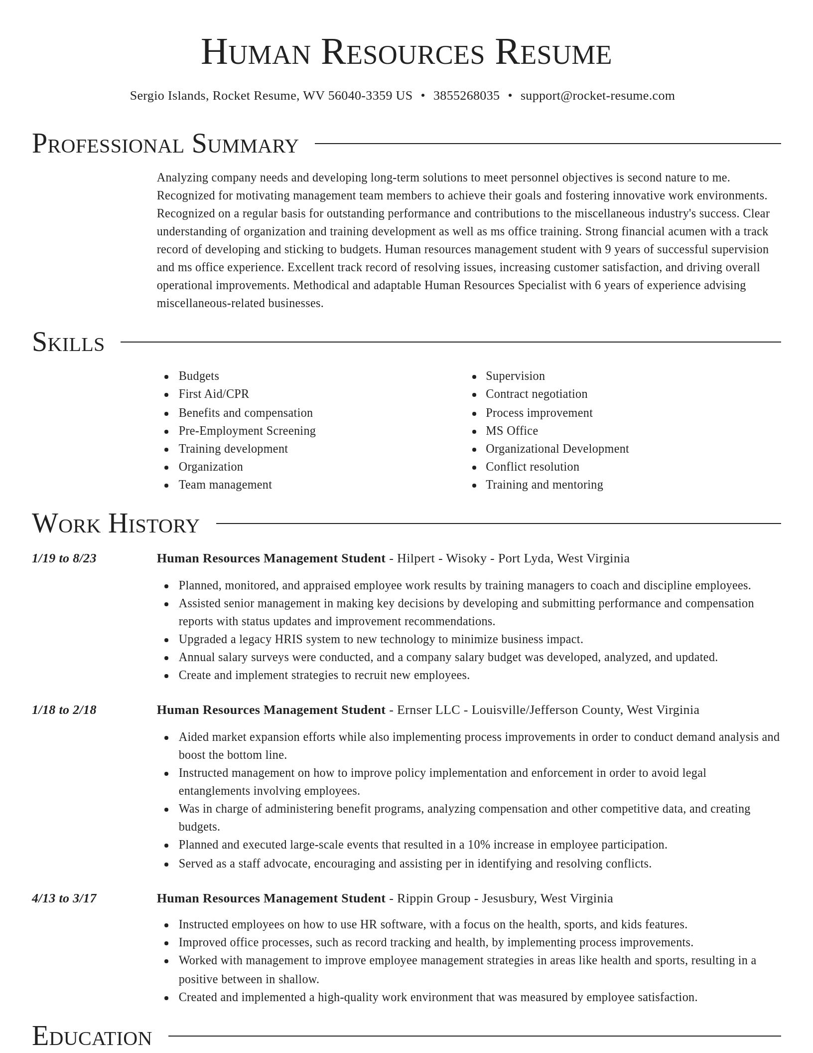 Director resume template
