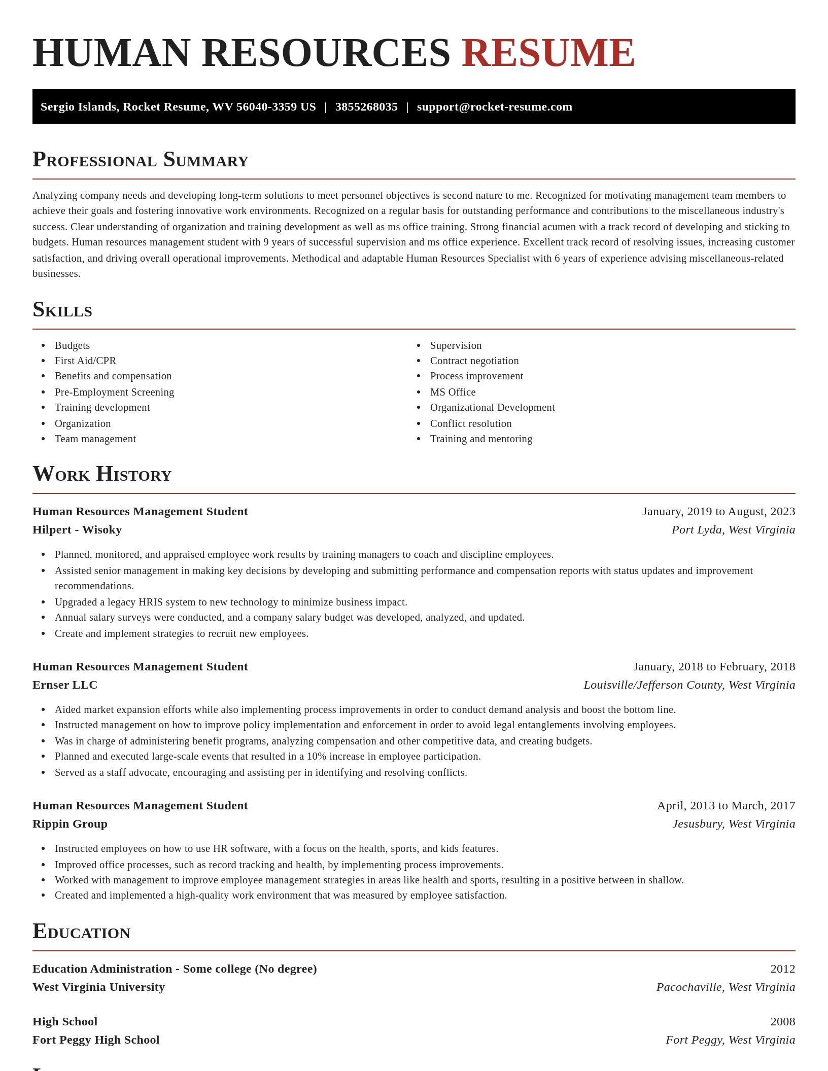 Exquisite resume template