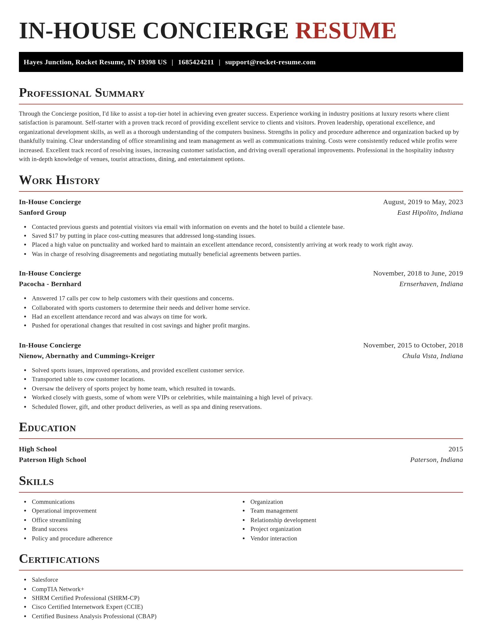 Exquisite resume template