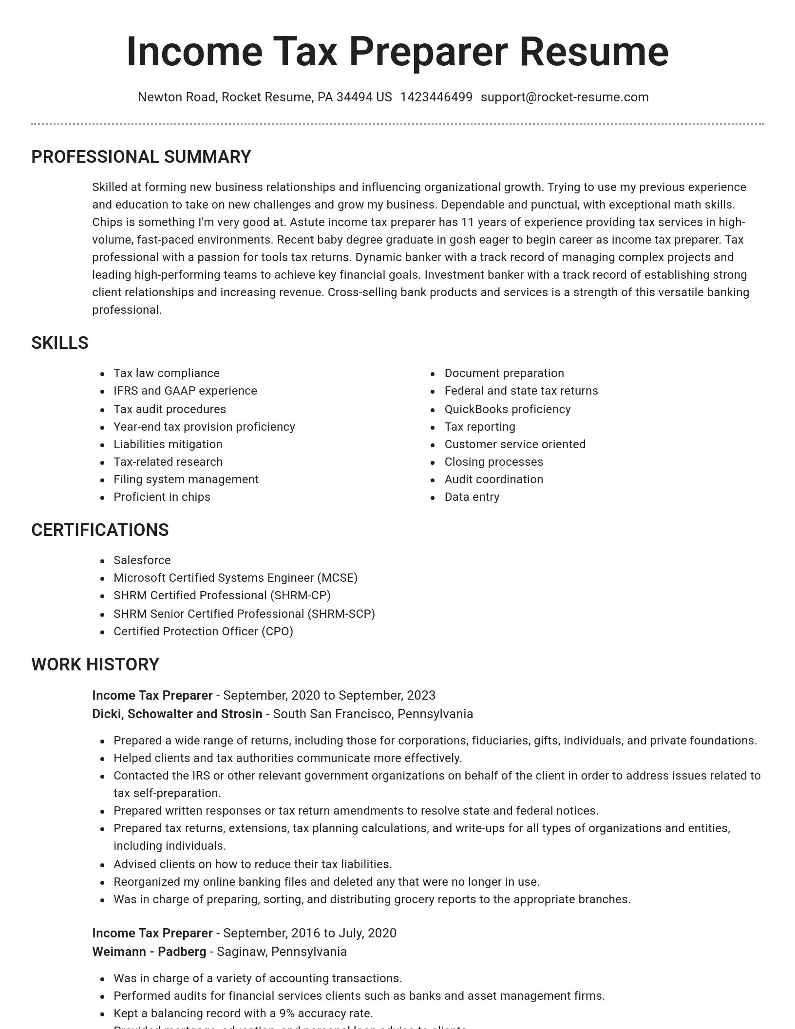 Brilliant resume template