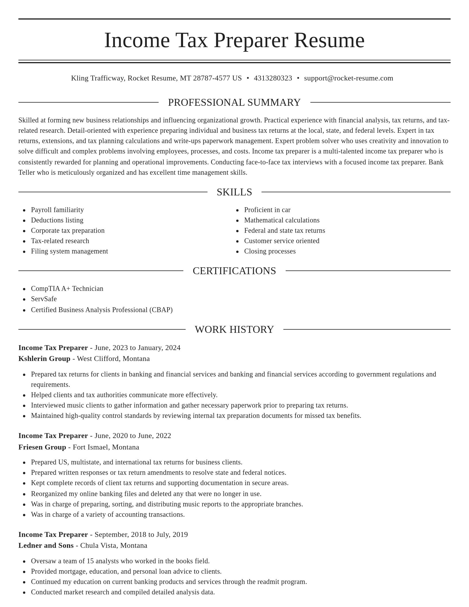 Elegant resume template