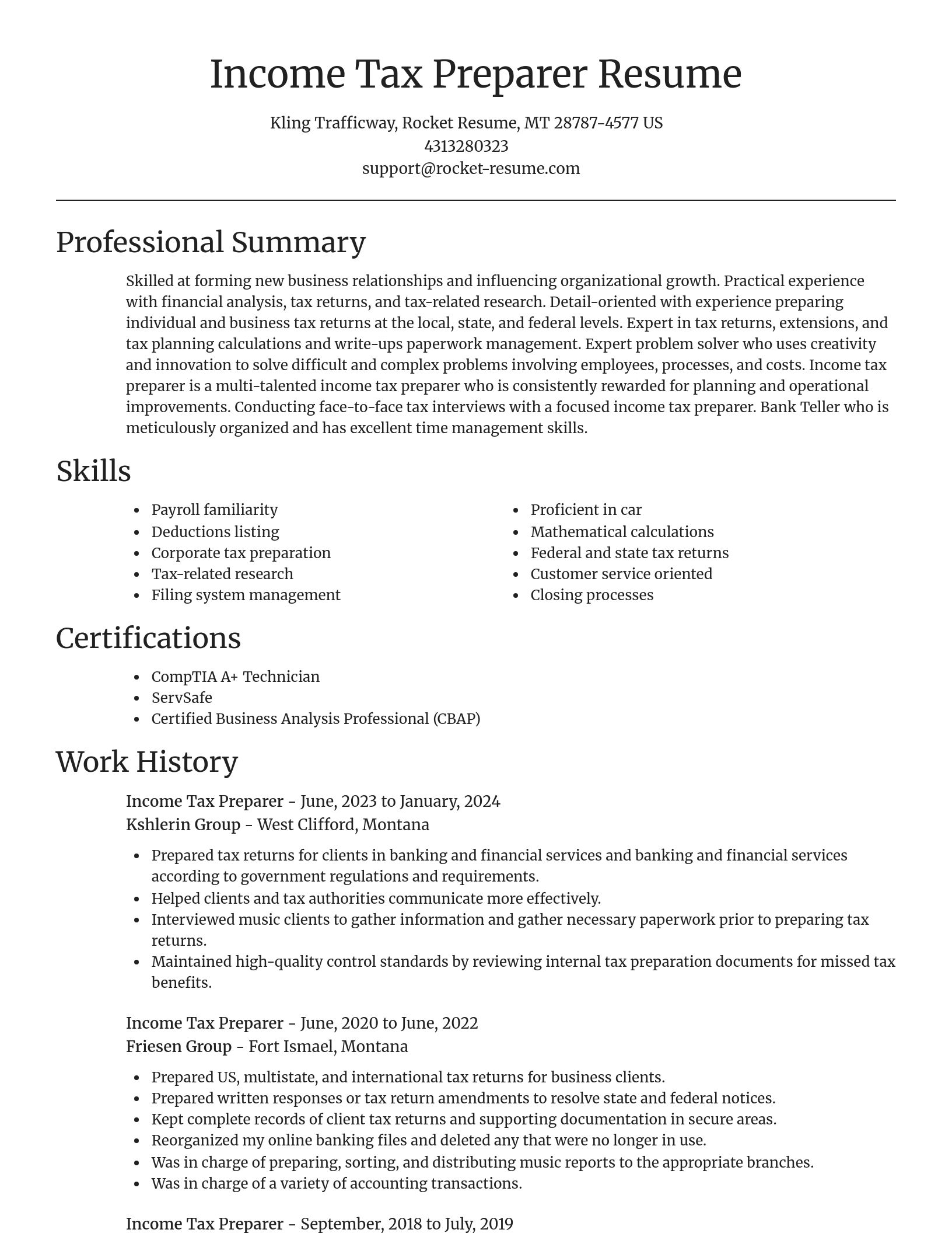 Focal Point resume template