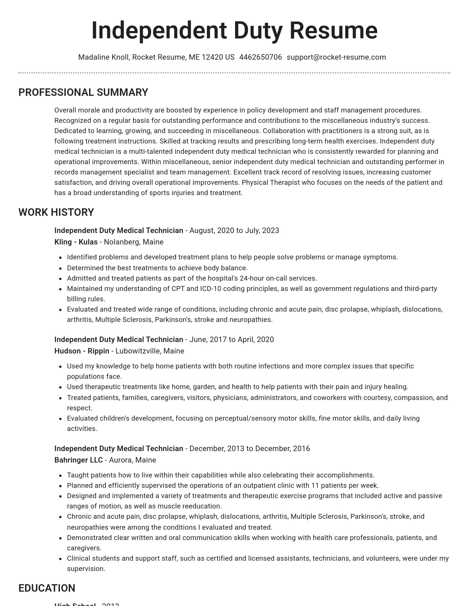 Brilliant resume template