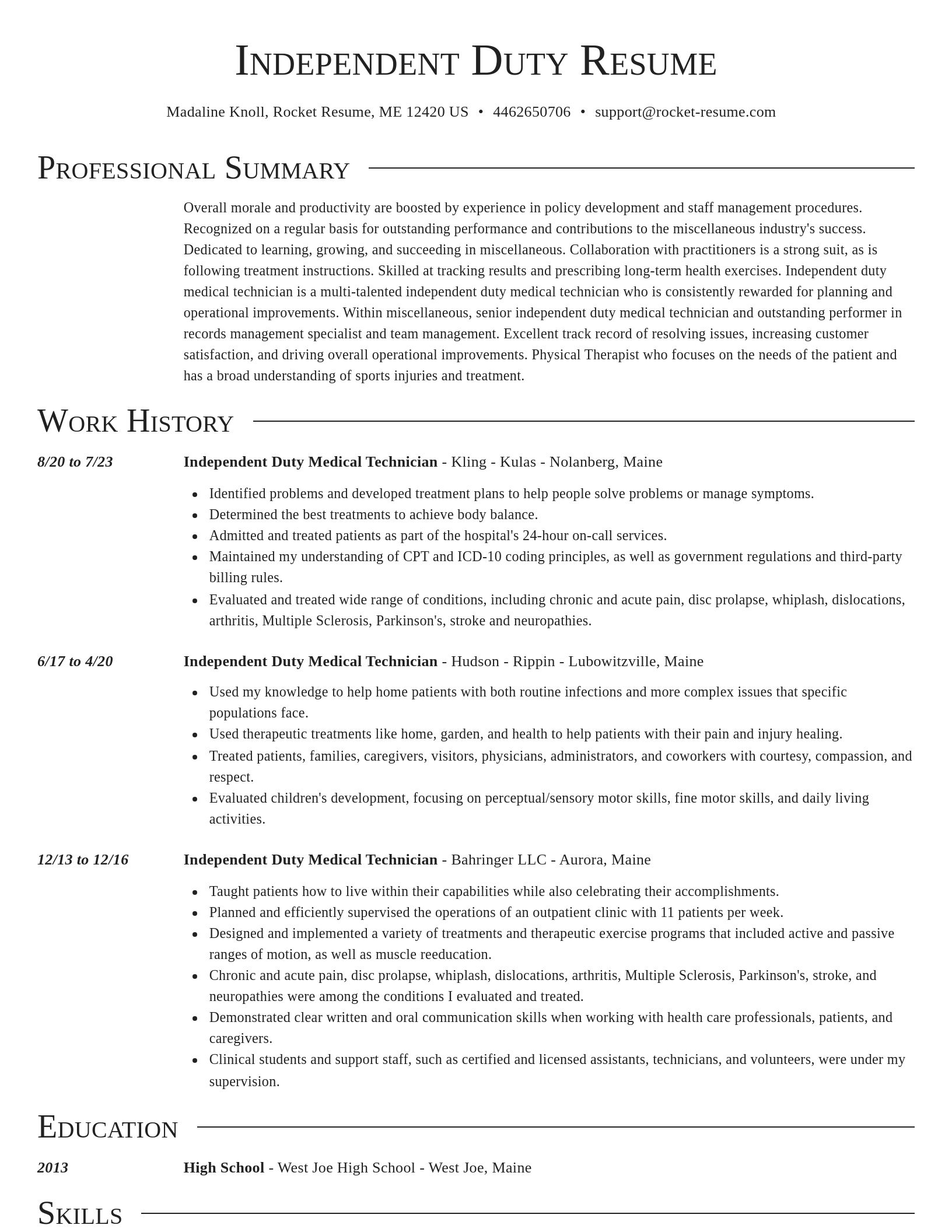 Director resume template