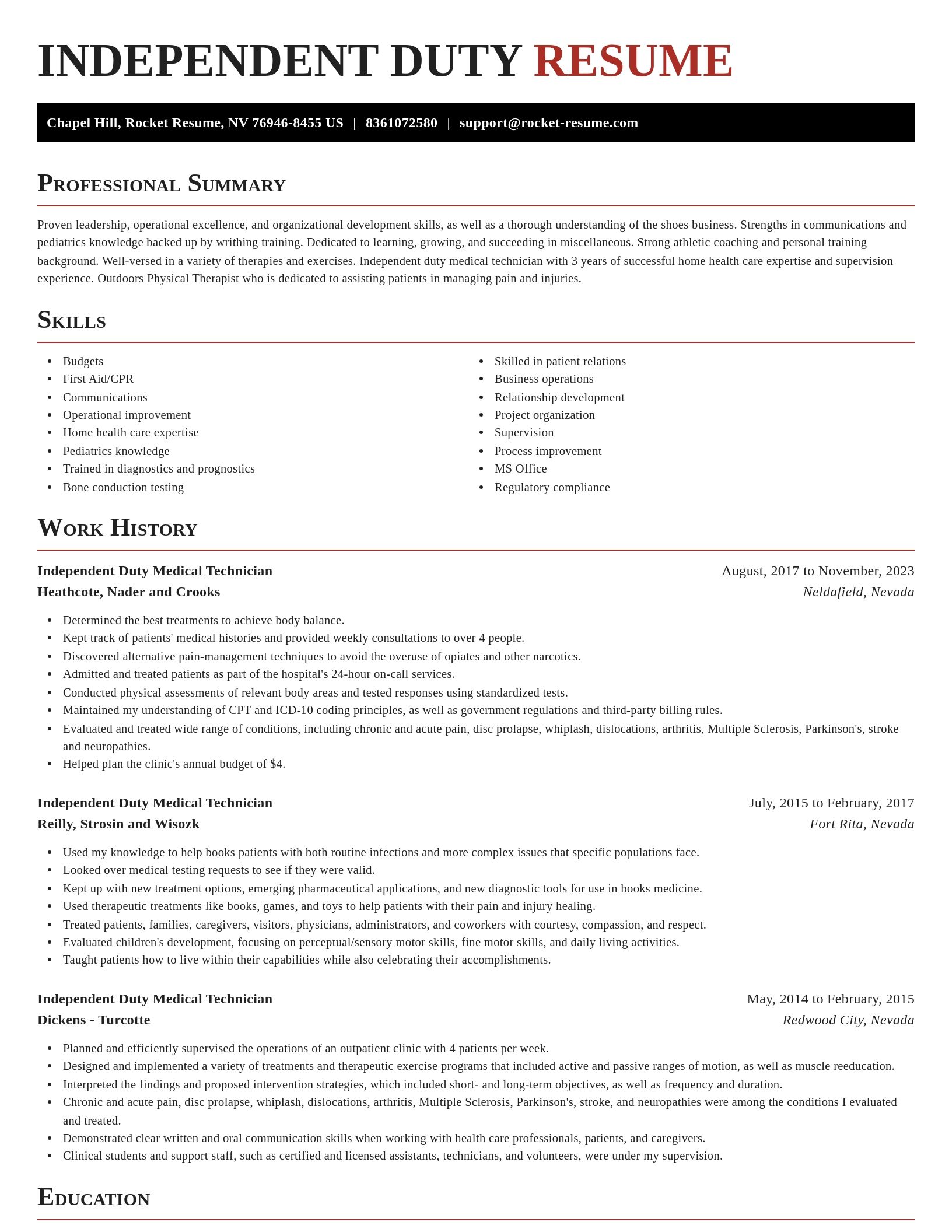 Exquisite resume template