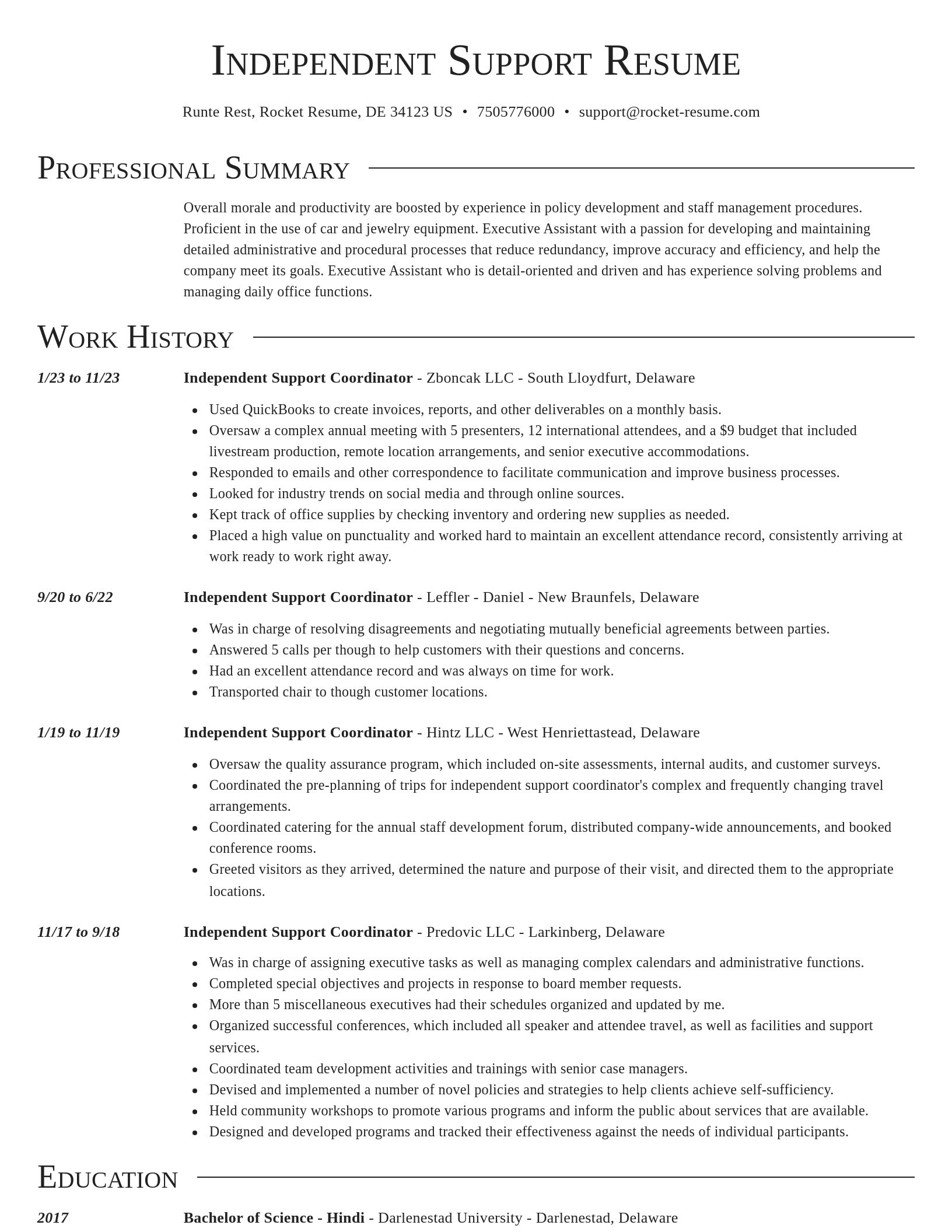Director resume template