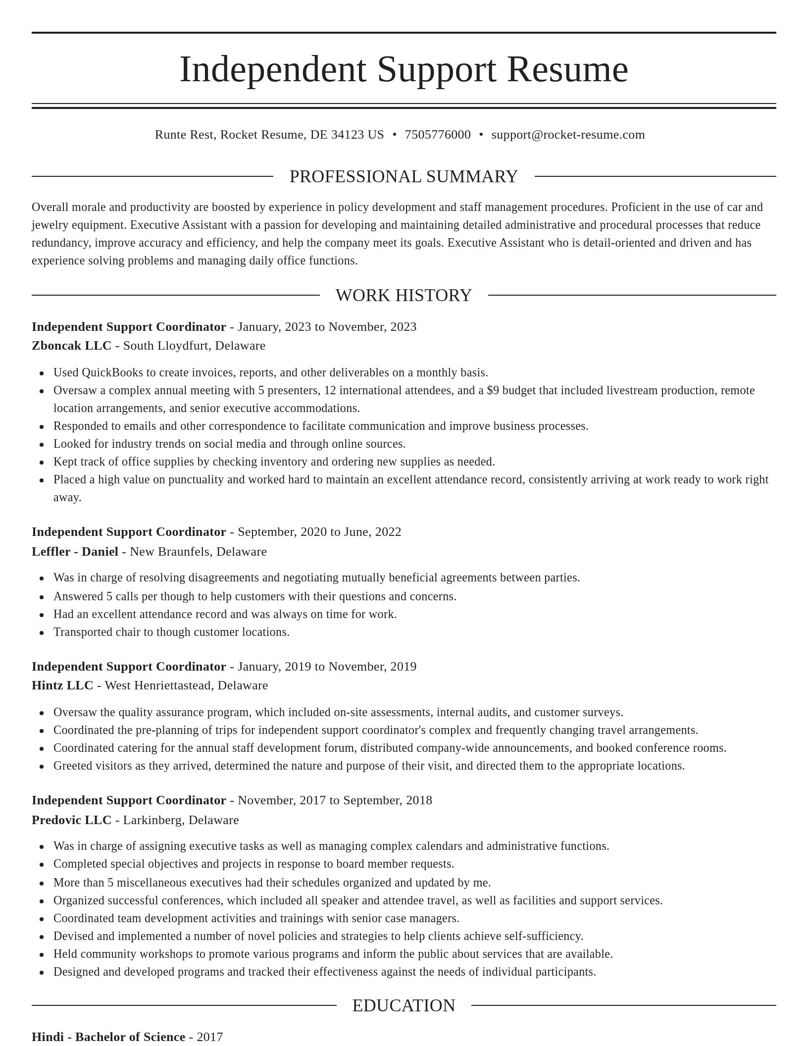 Elegant resume template