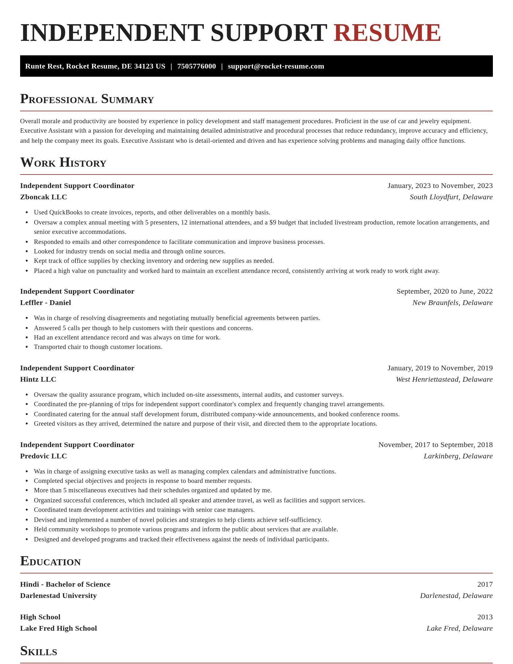 Exquisite resume template
