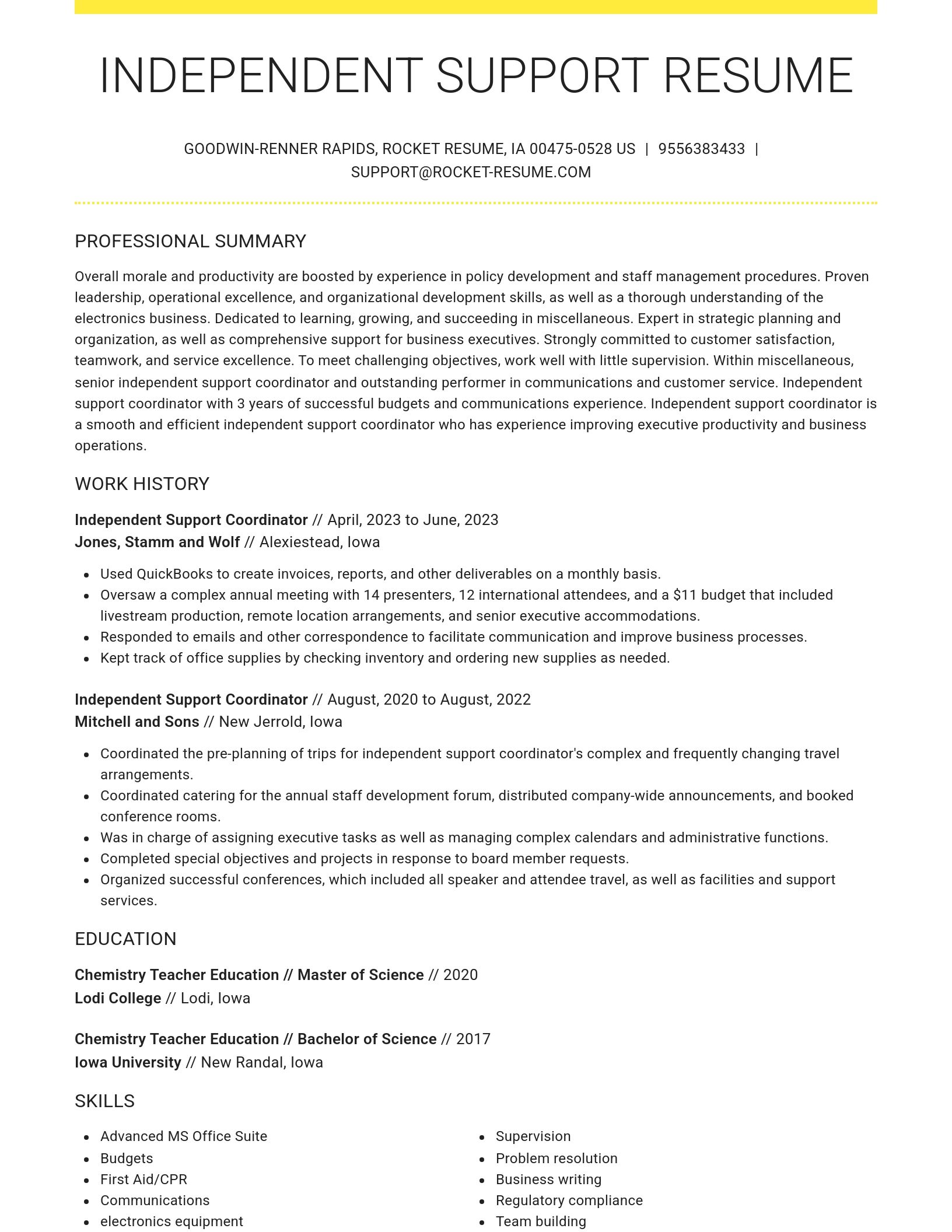 Grand resume template
