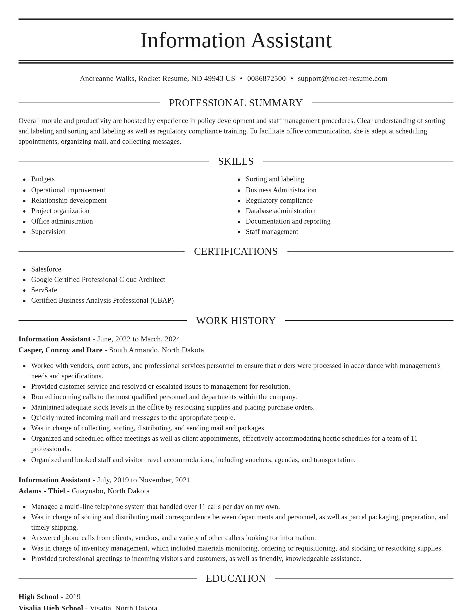 Elegant resume template