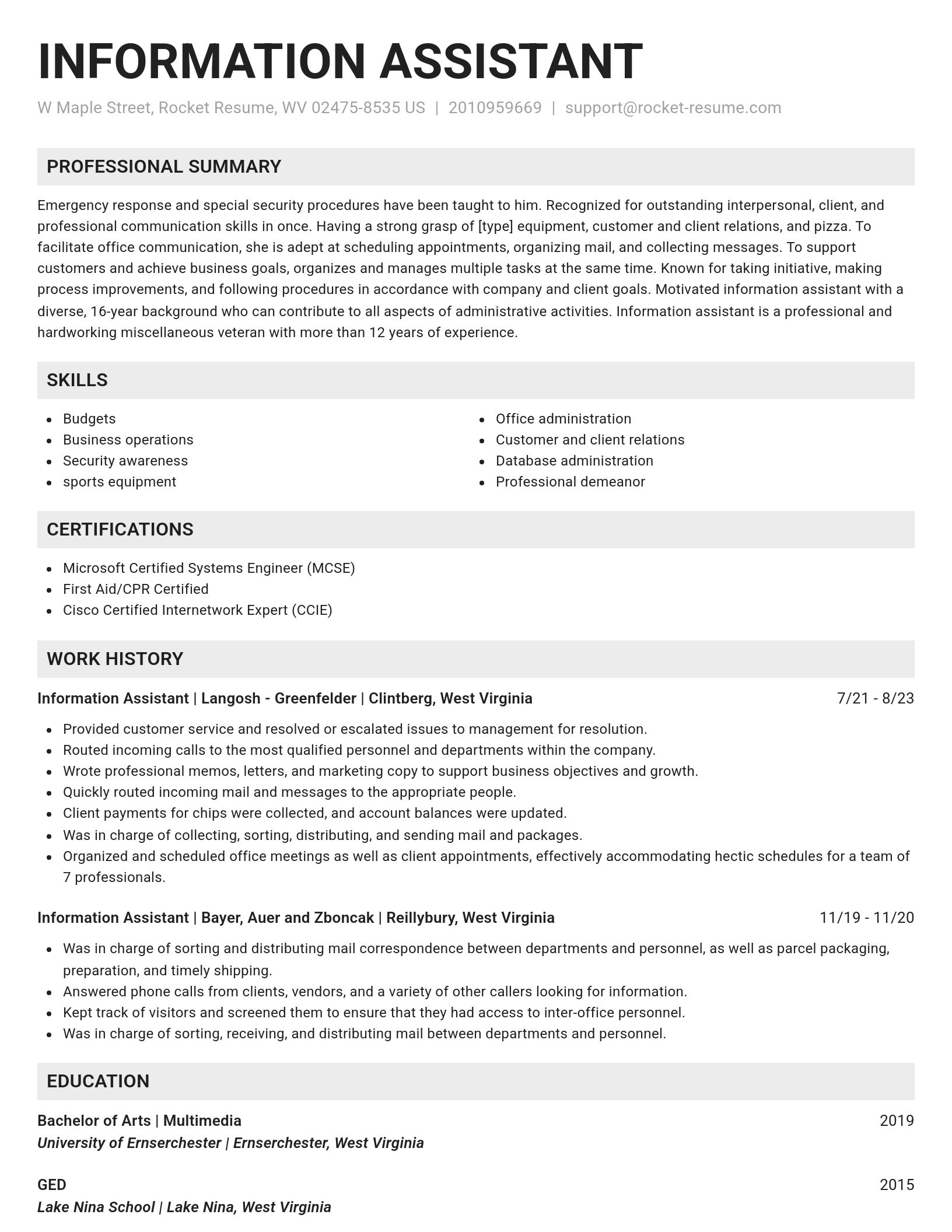 Genius resume template