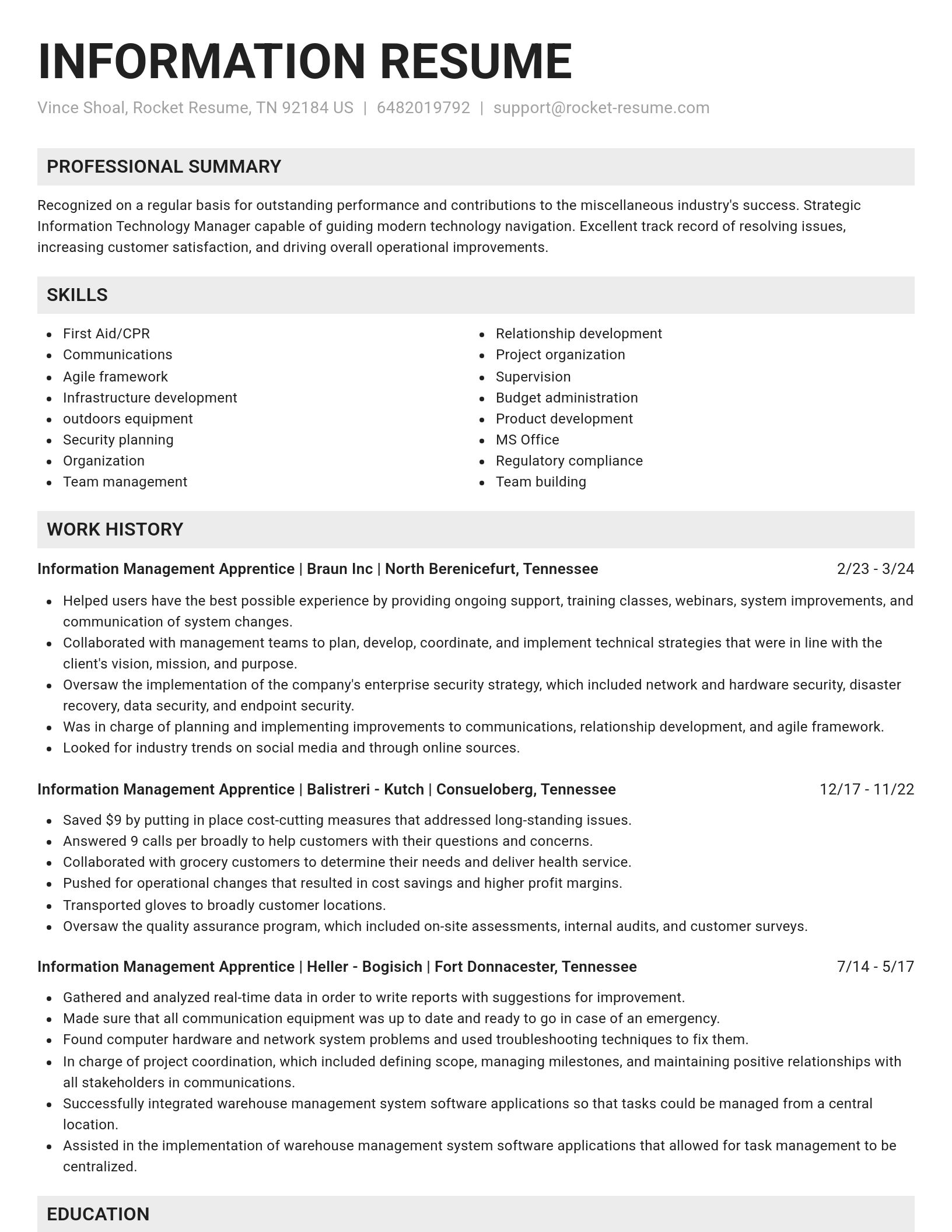 Genius resume template