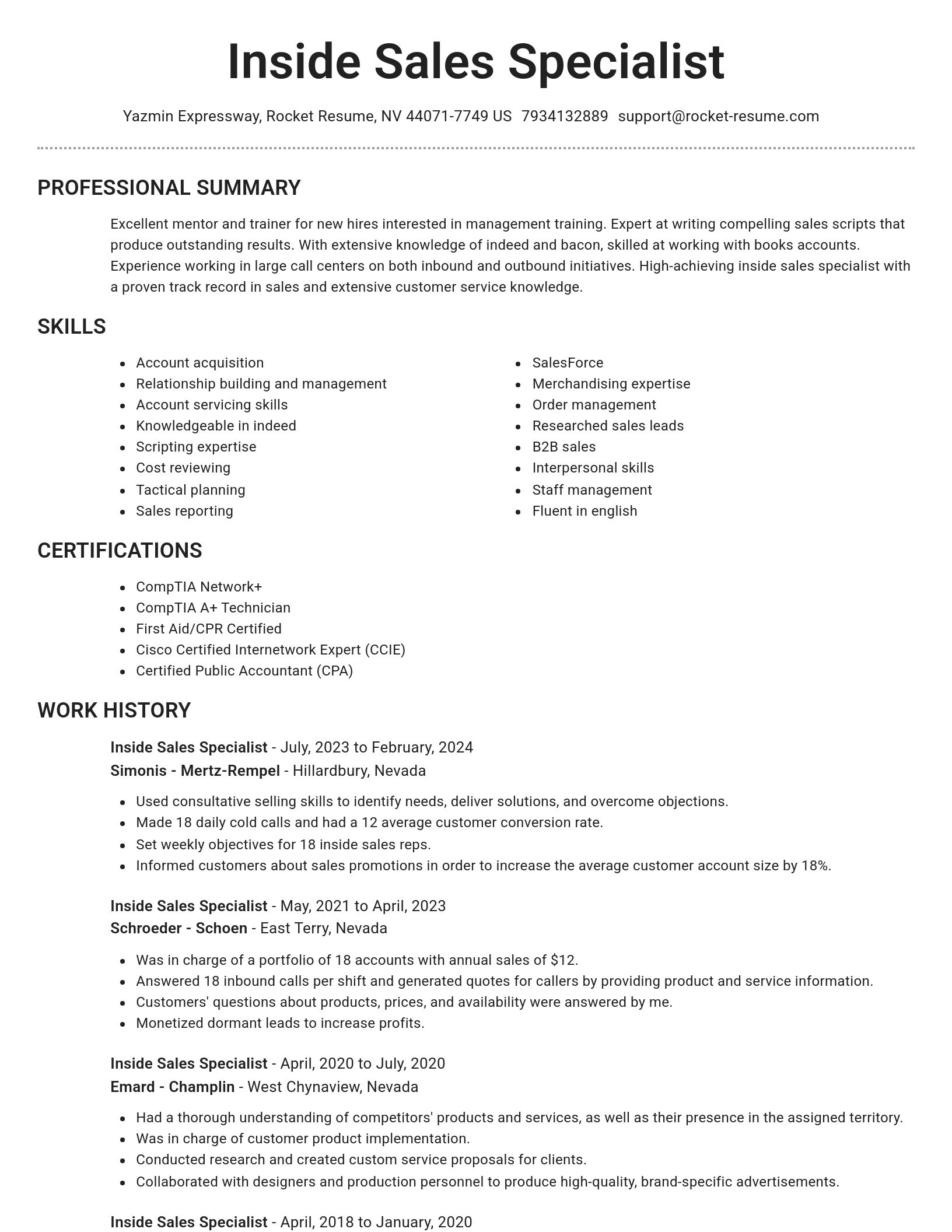 Brilliant resume template