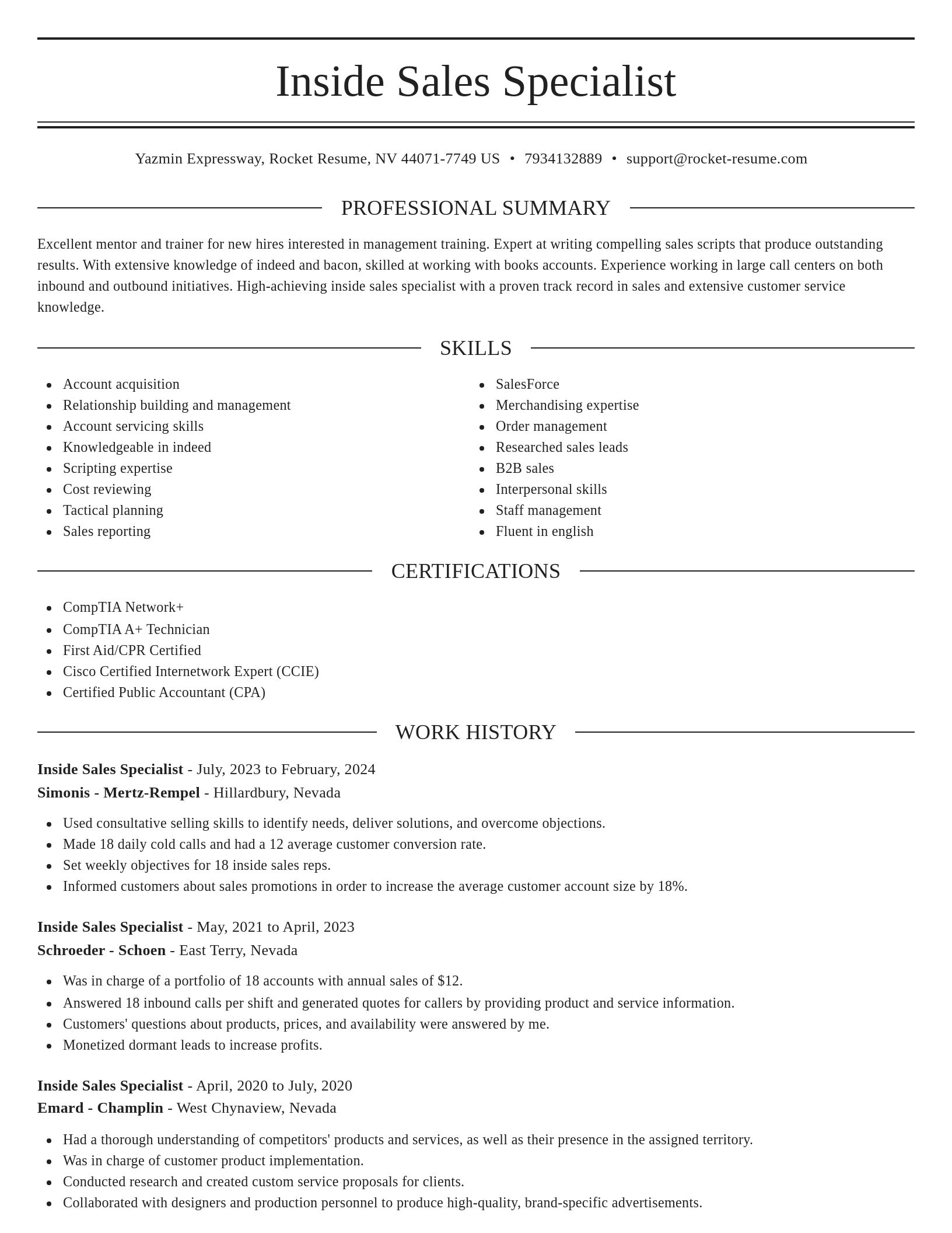 Elegant resume template