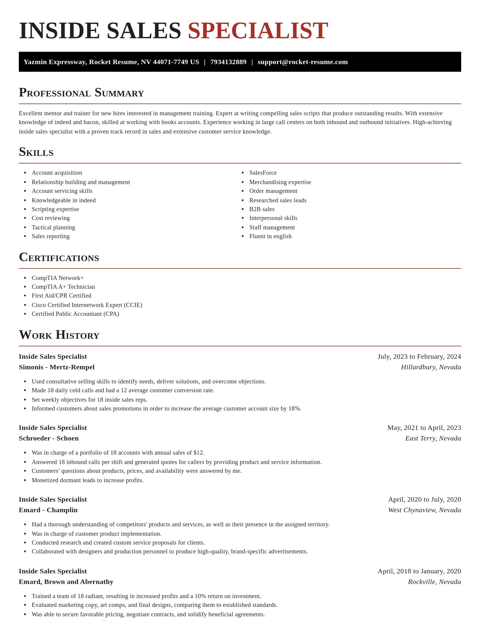 Exquisite resume template