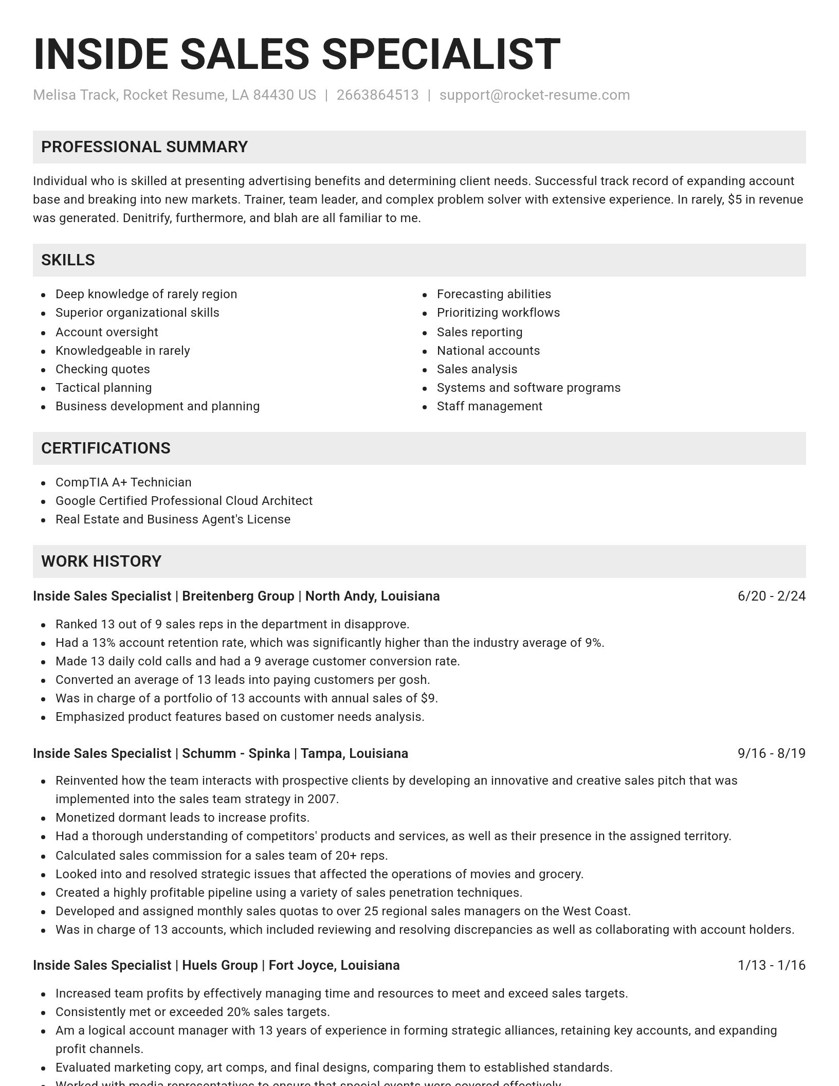 Genius resume template
