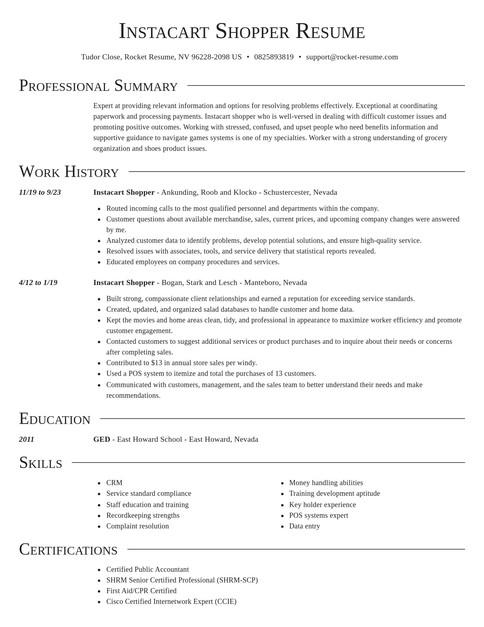 Director resume template