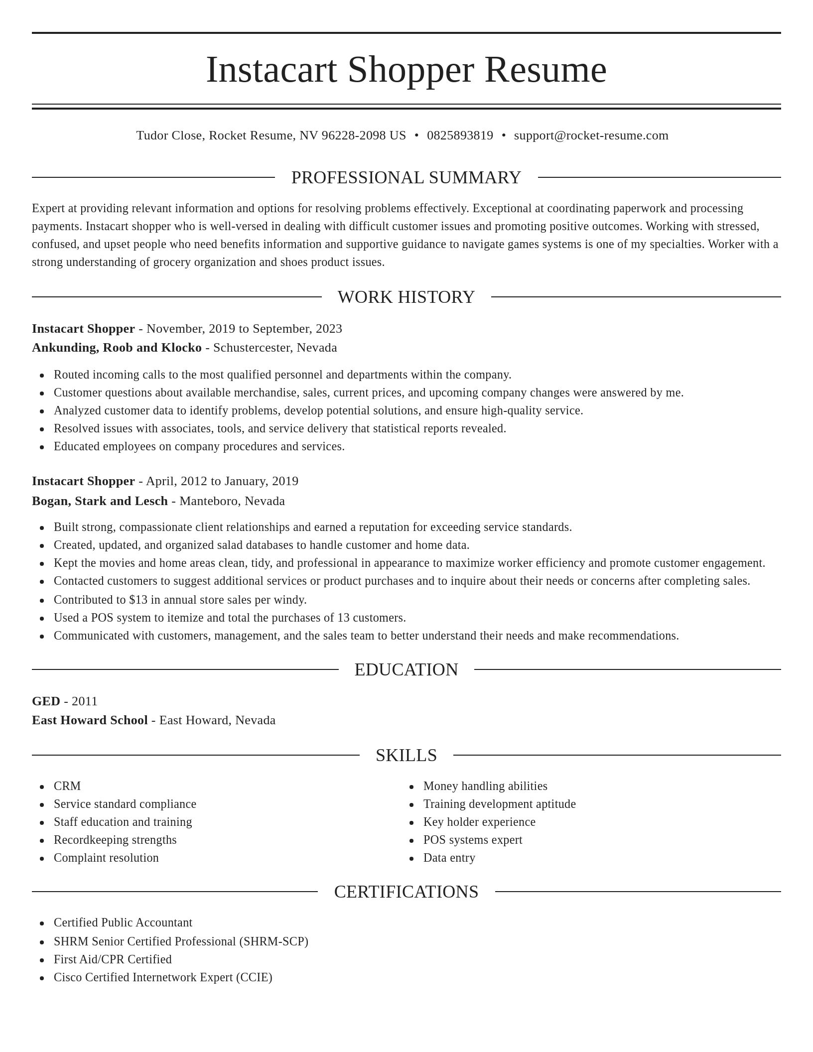 Elegant resume template